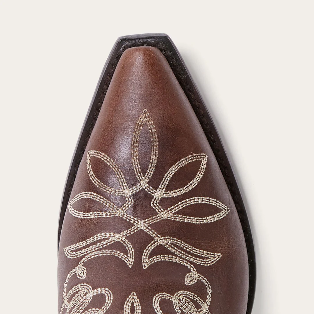 Adeline Burnished Brown Back Zip Cowboy Boot - Image 7