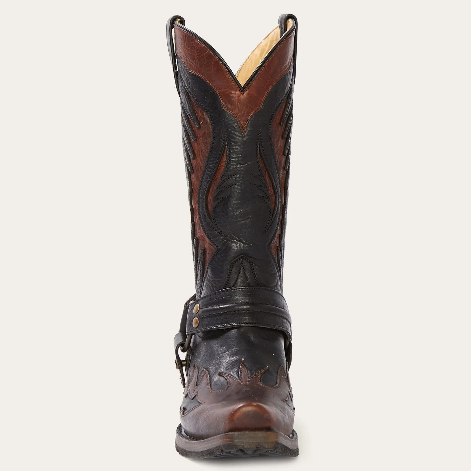 Biker Outlaw Oiled Leather Cowboy Boot - Image 3