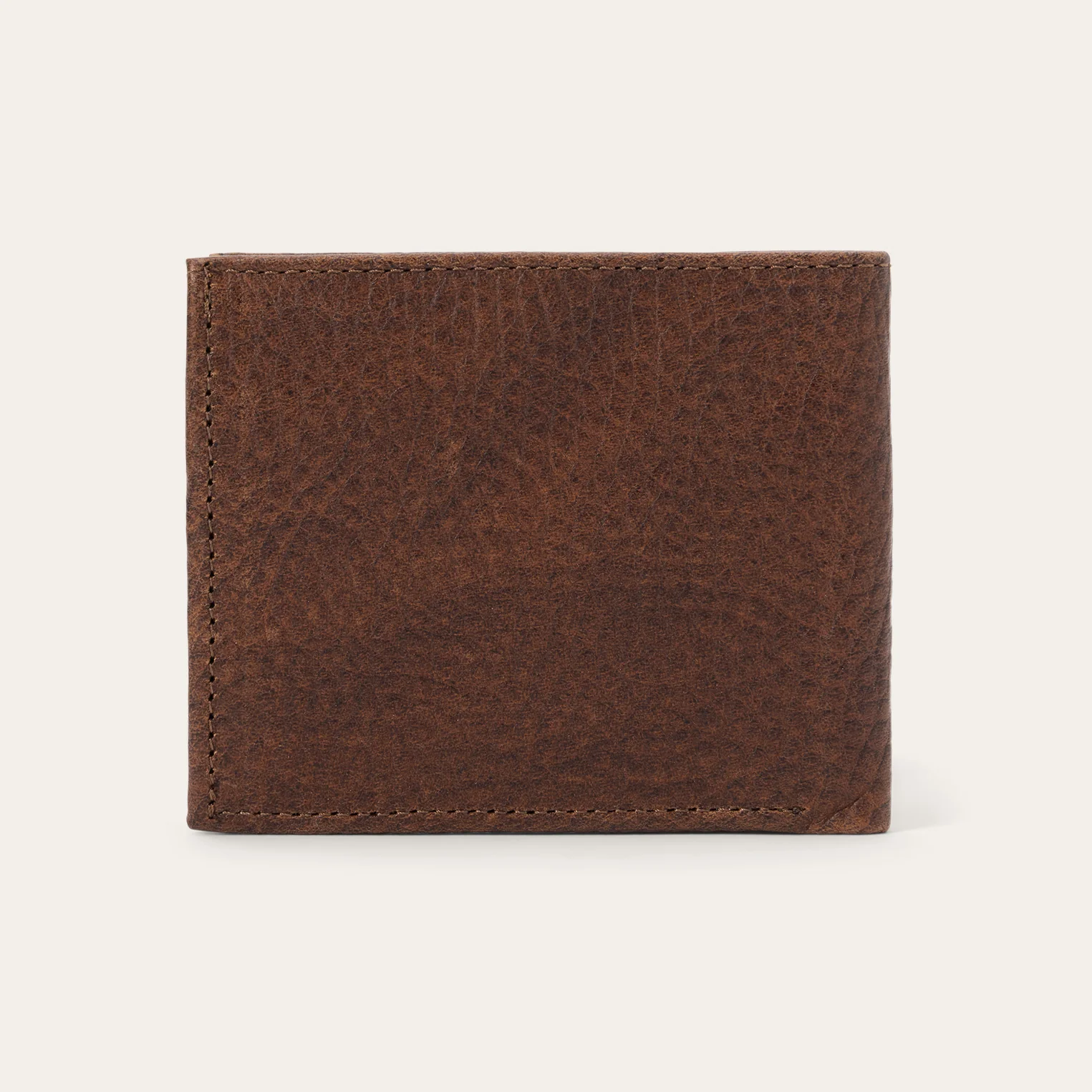 Bison Leather Stetson Rivet Bi-Fold Wallet - Image 3