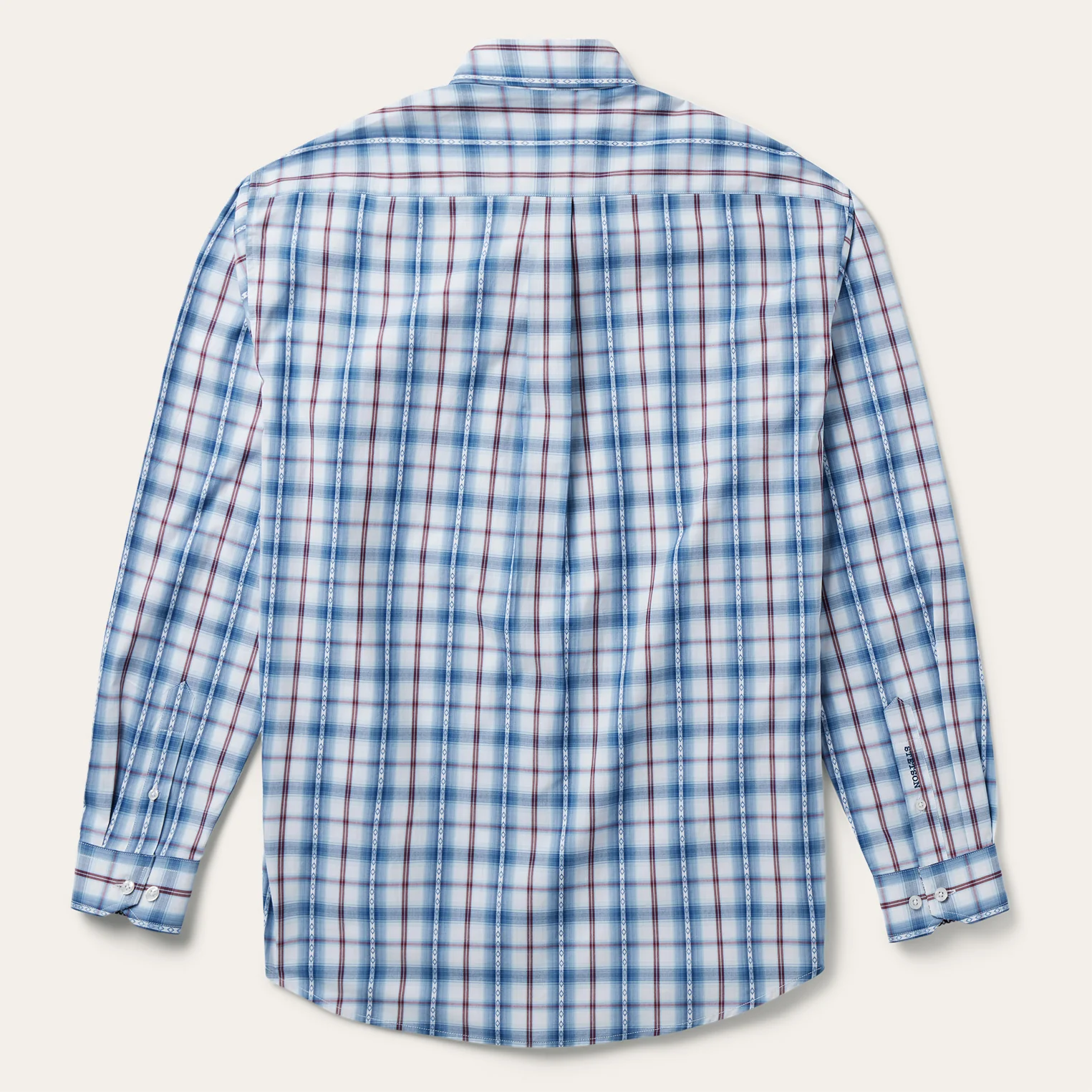 Blue Diamond Dobby Plaid Shirt - Image 2