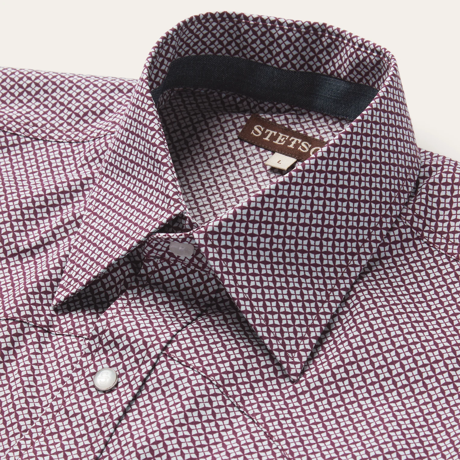 Four Point Geo Print Western Shirt - Image 3