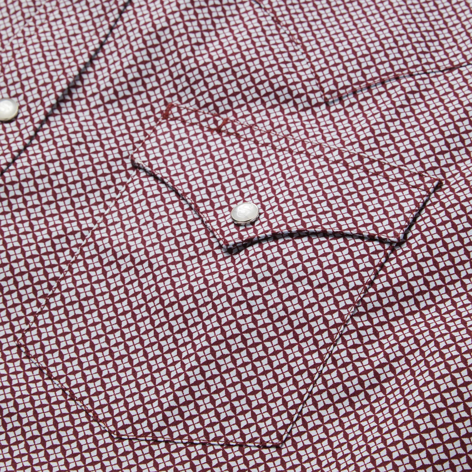 Four Point Geo Print Western Shirt - Image 4
