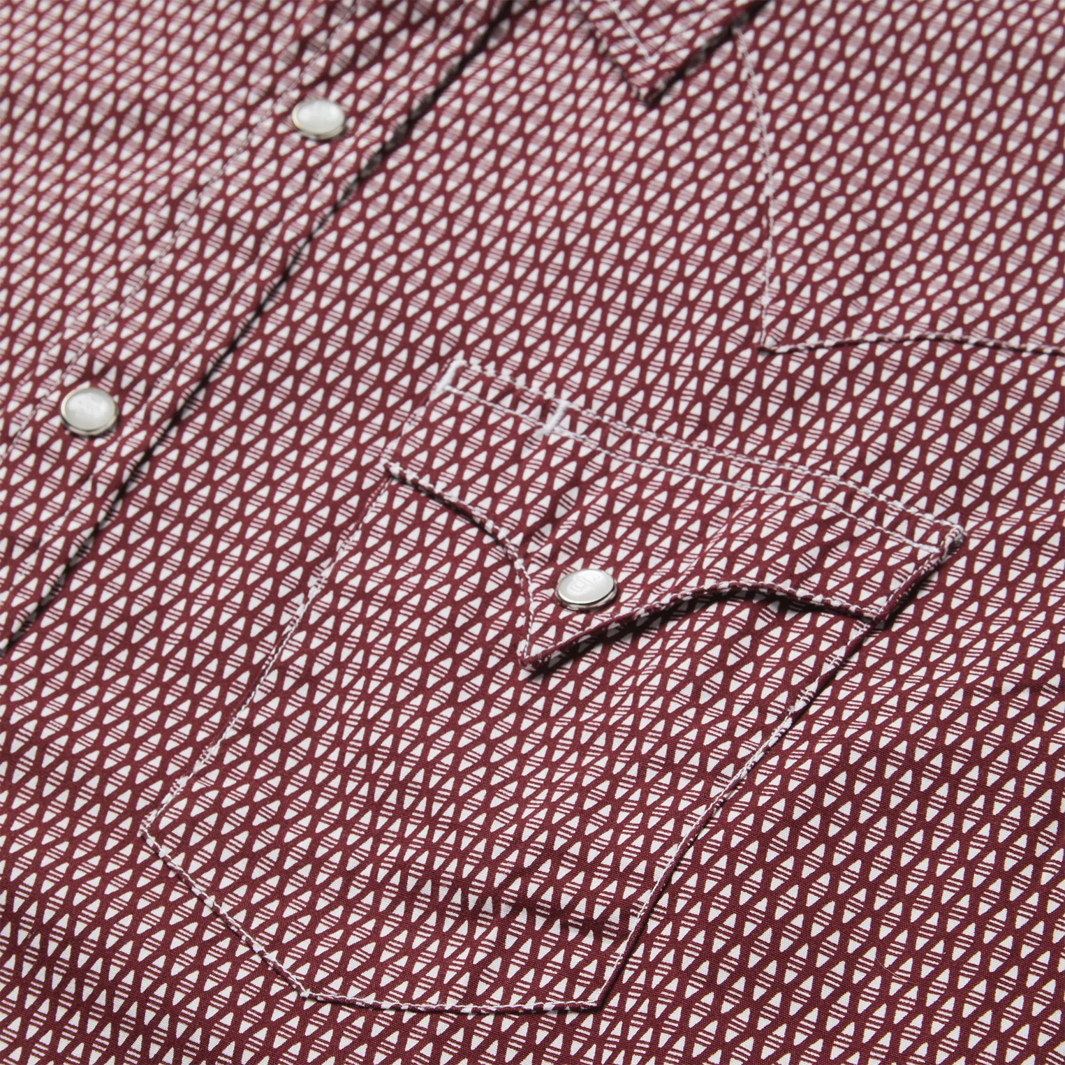 Broken Diamond Print Western Shirt - Image 6
