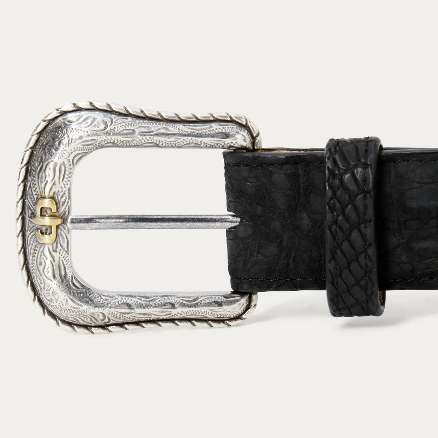 Matte Caiman Western Tab Belt - Image 4