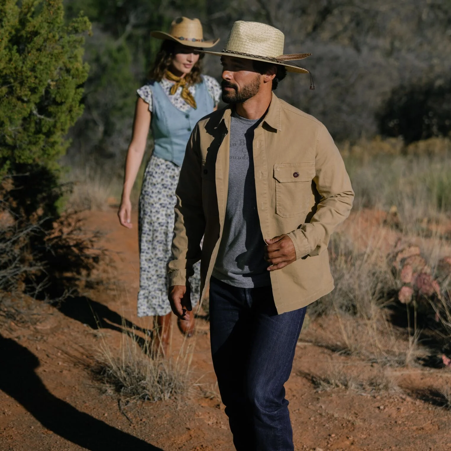 Camel Stretch Canvas Shirt Jacket - Image 2