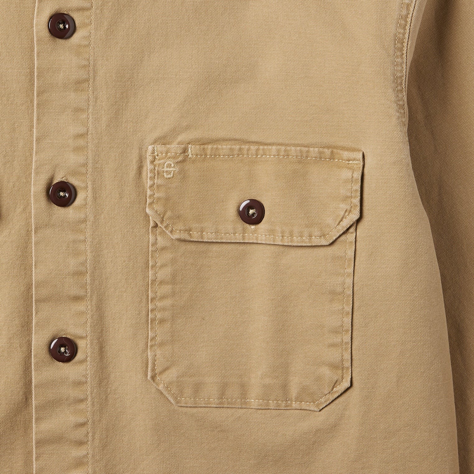 Camel Stretch Canvas Shirt Jacket - Image 8