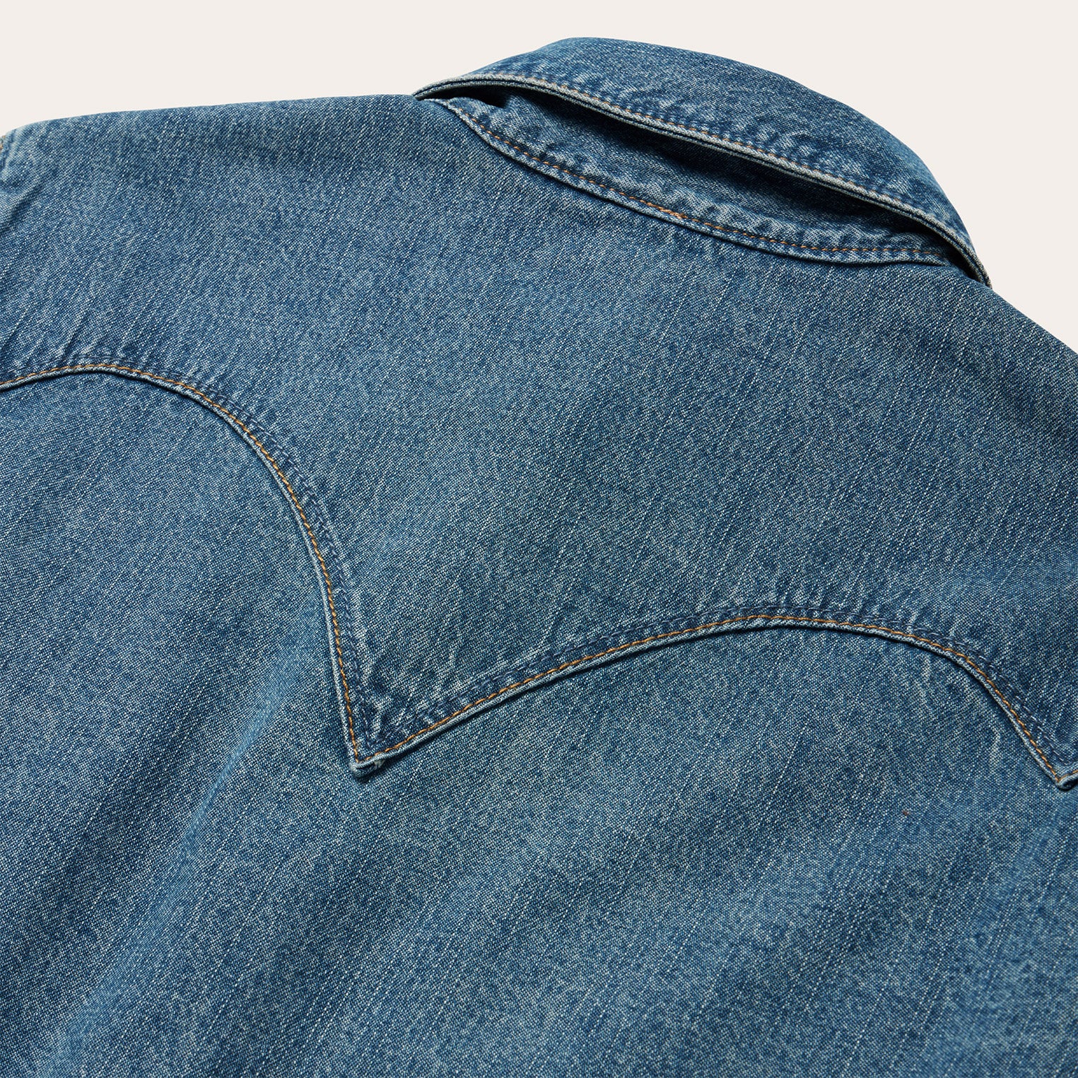 Chocolate Snap Western Denim Shirt - Image 4