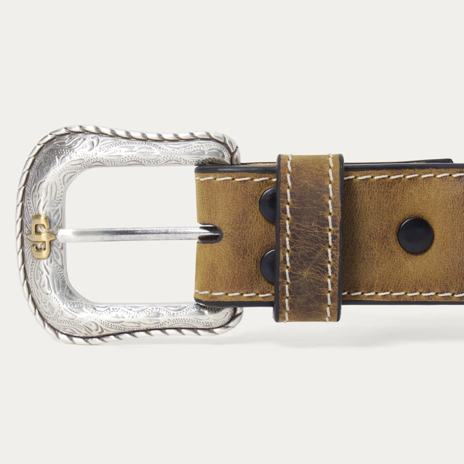 Contrast Stitch Western Tab Belt - Image 4