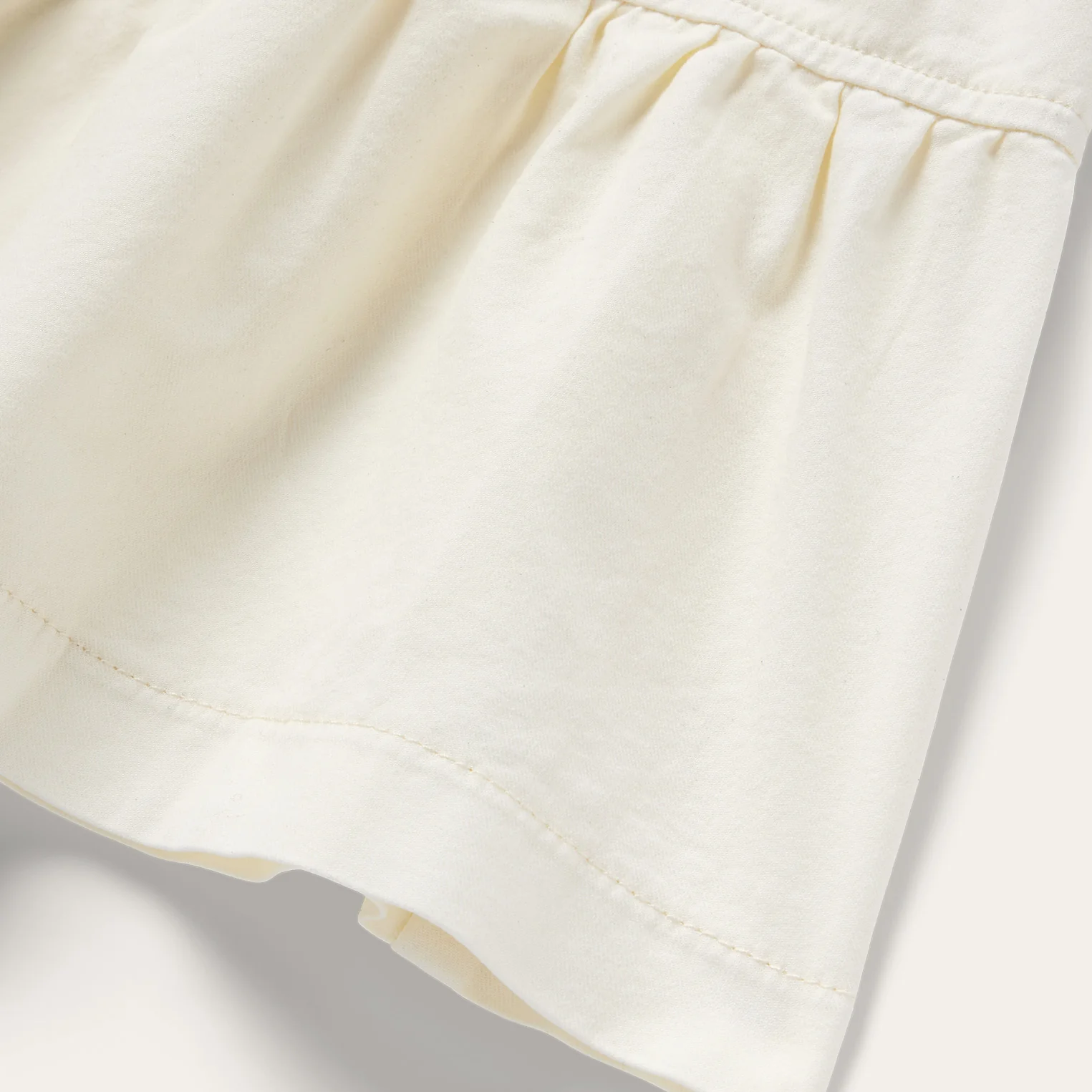 Cream Denim Tiered Dress - Image 5