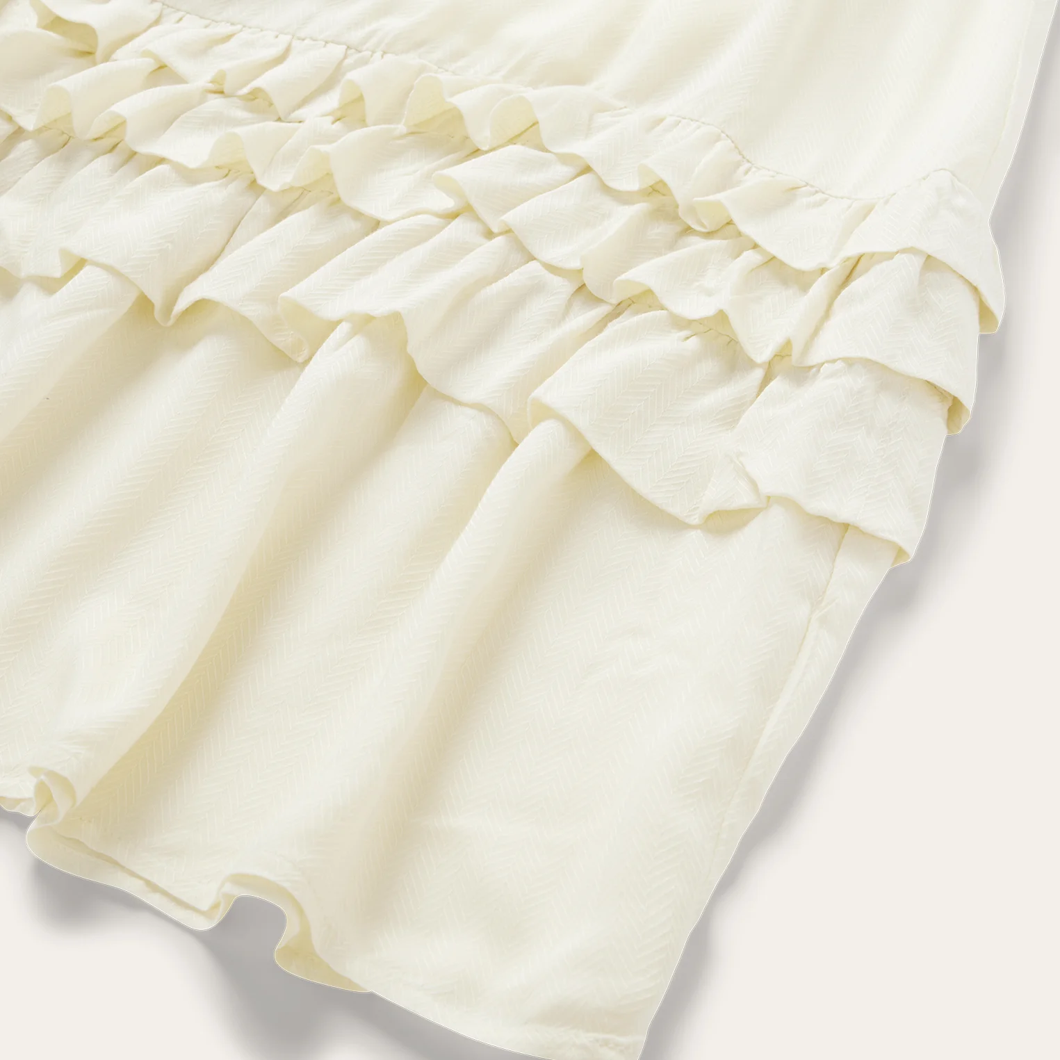 Cream Herringbone Dress - Image 3