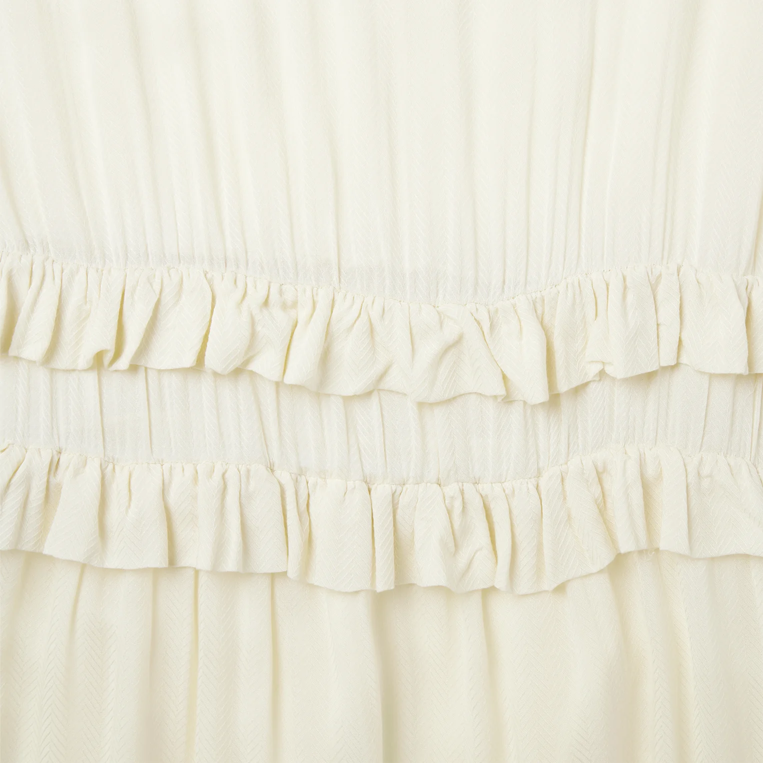 Cream Herringbone Dress - Image 4