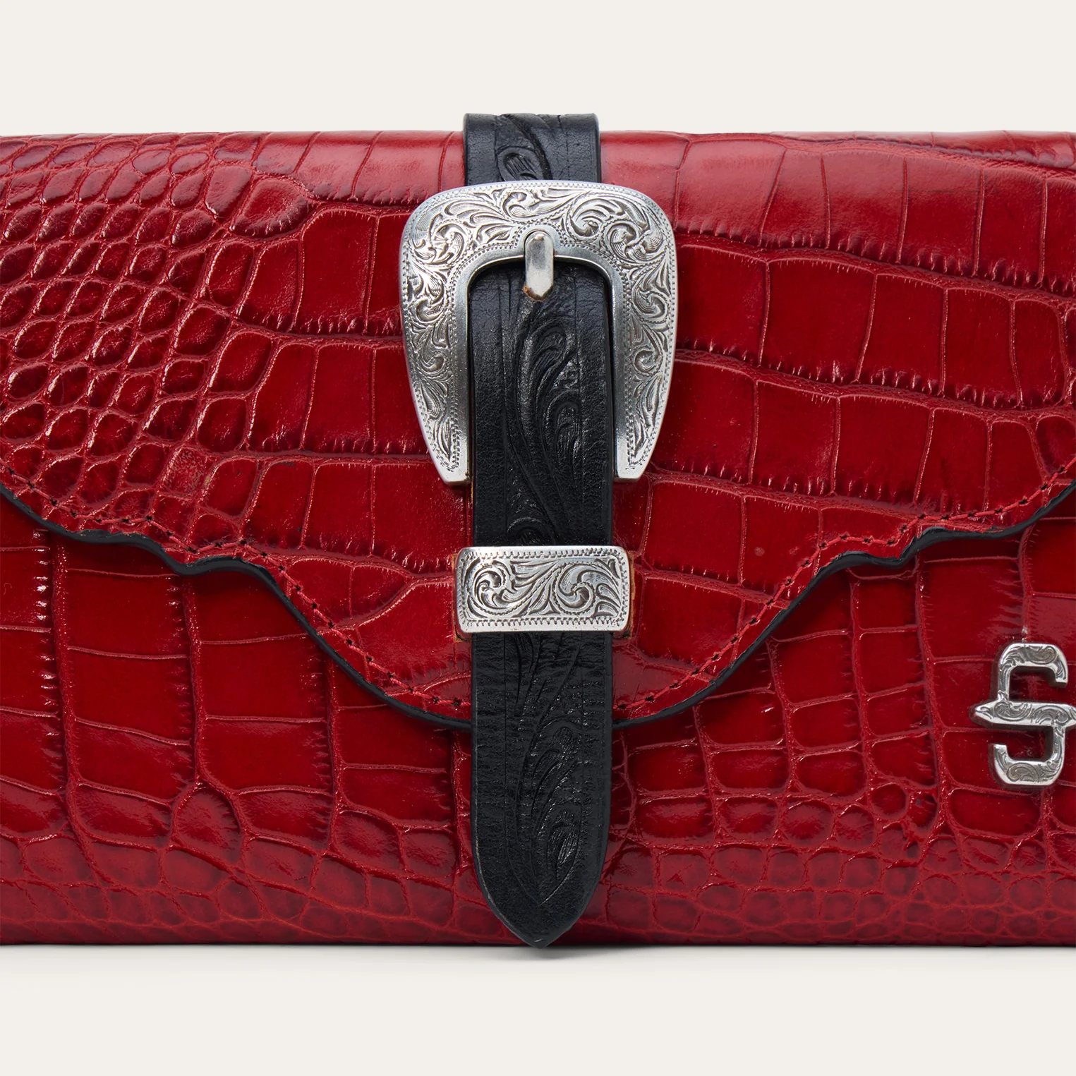 Croco Embossed Clutch Wallet - Image 5