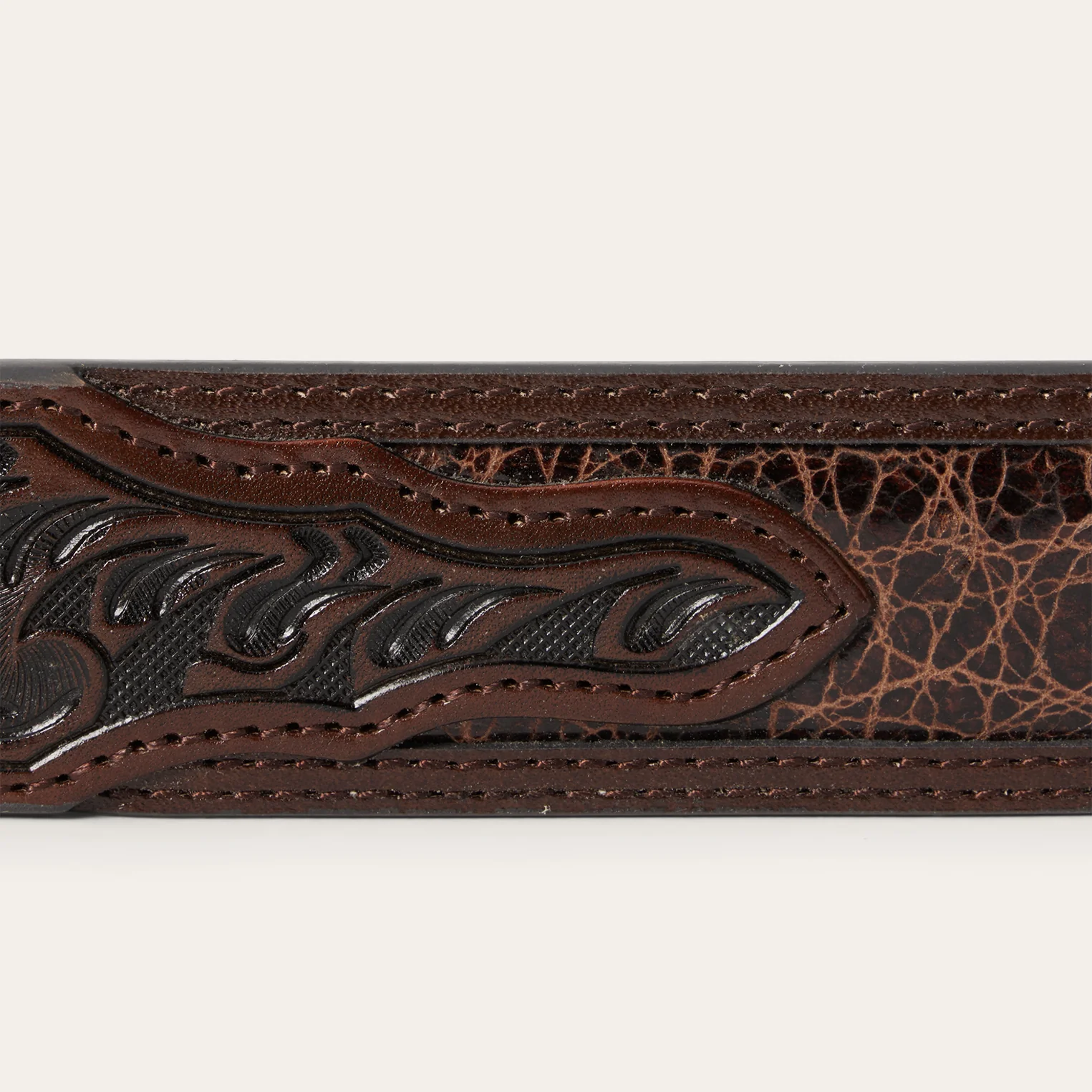 Croco Print Tooled Tapered Belt - Image 6