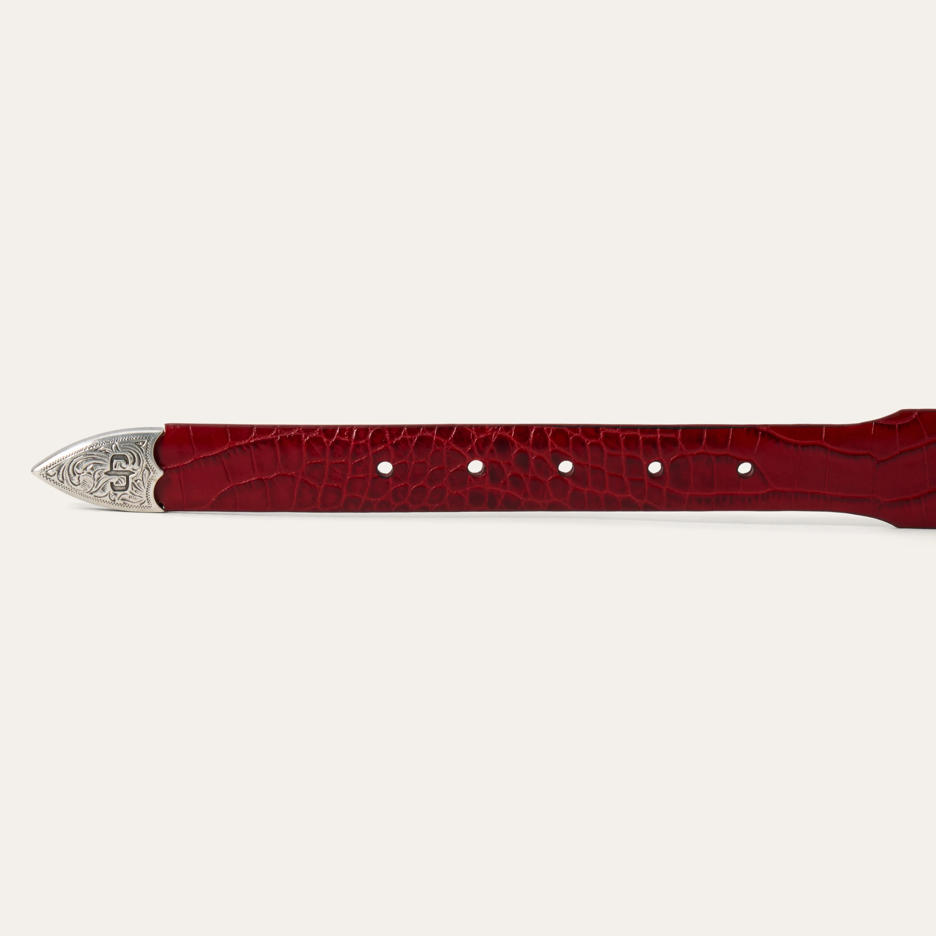 Croco Print Tapered Belt - Image 6