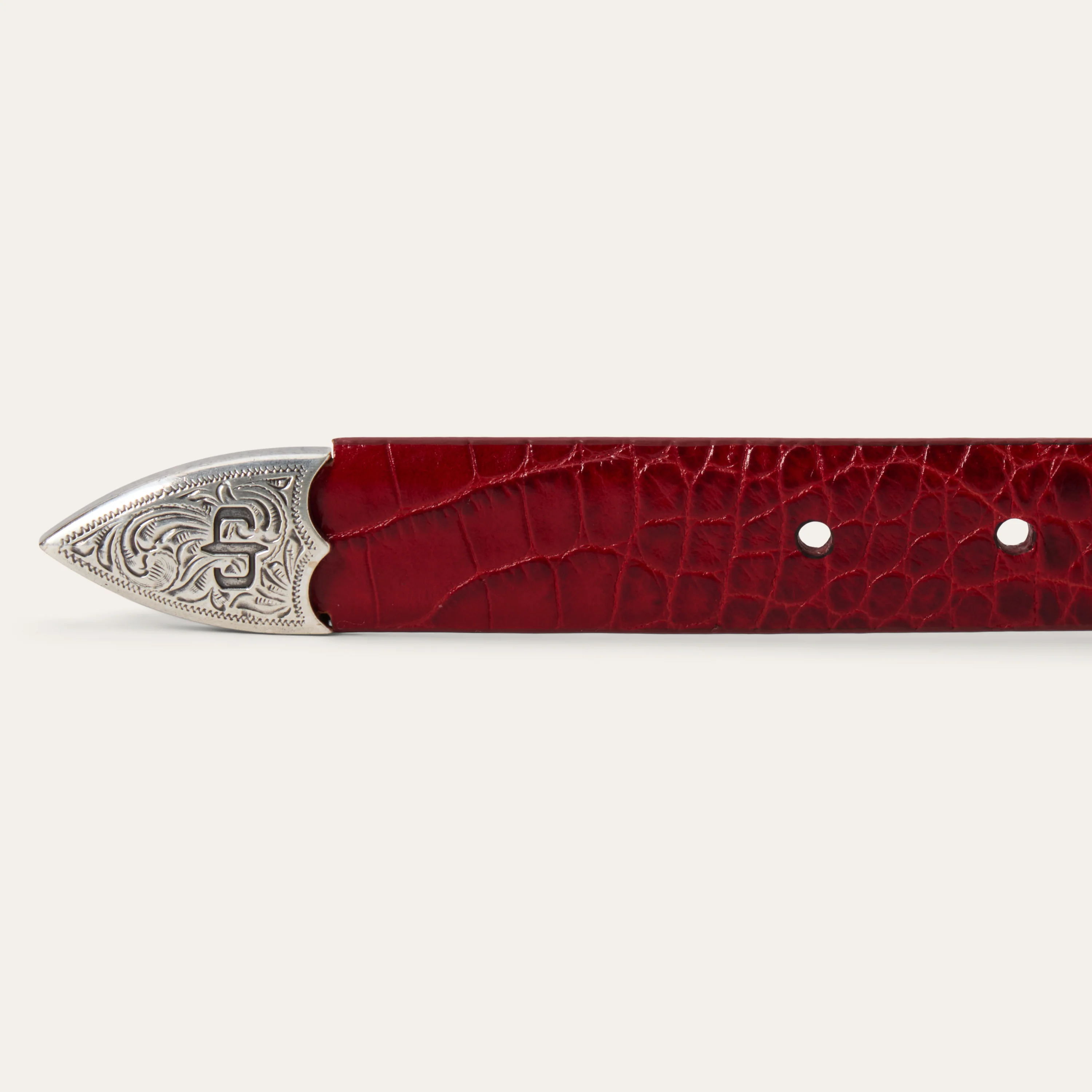 Croco Print Tapered Belt - Image 8