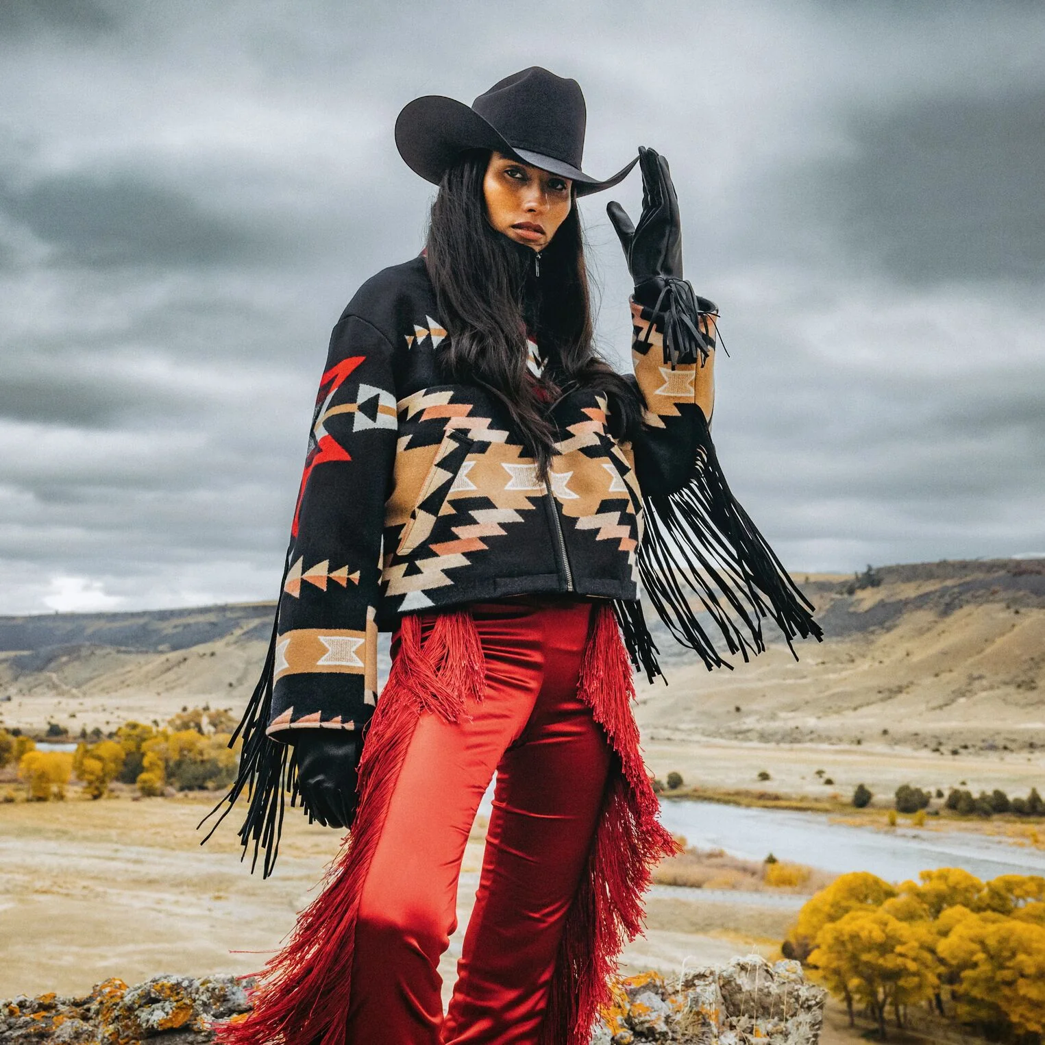 Stetson x Lindsey Thornburg Cropped Fringe Archer - Image 2