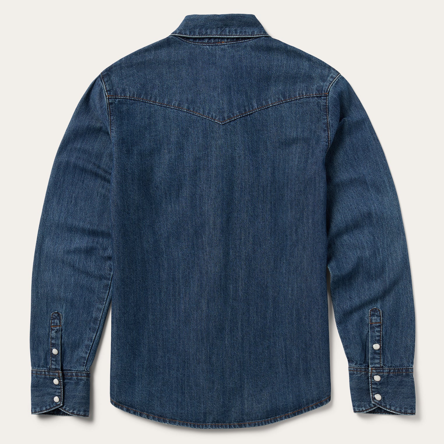 Dark Denim Snap Western Shirt - Image 2