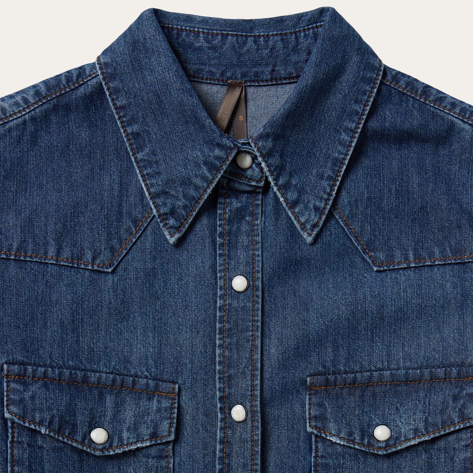Dark Denim Snap Western Shirt - Image 3