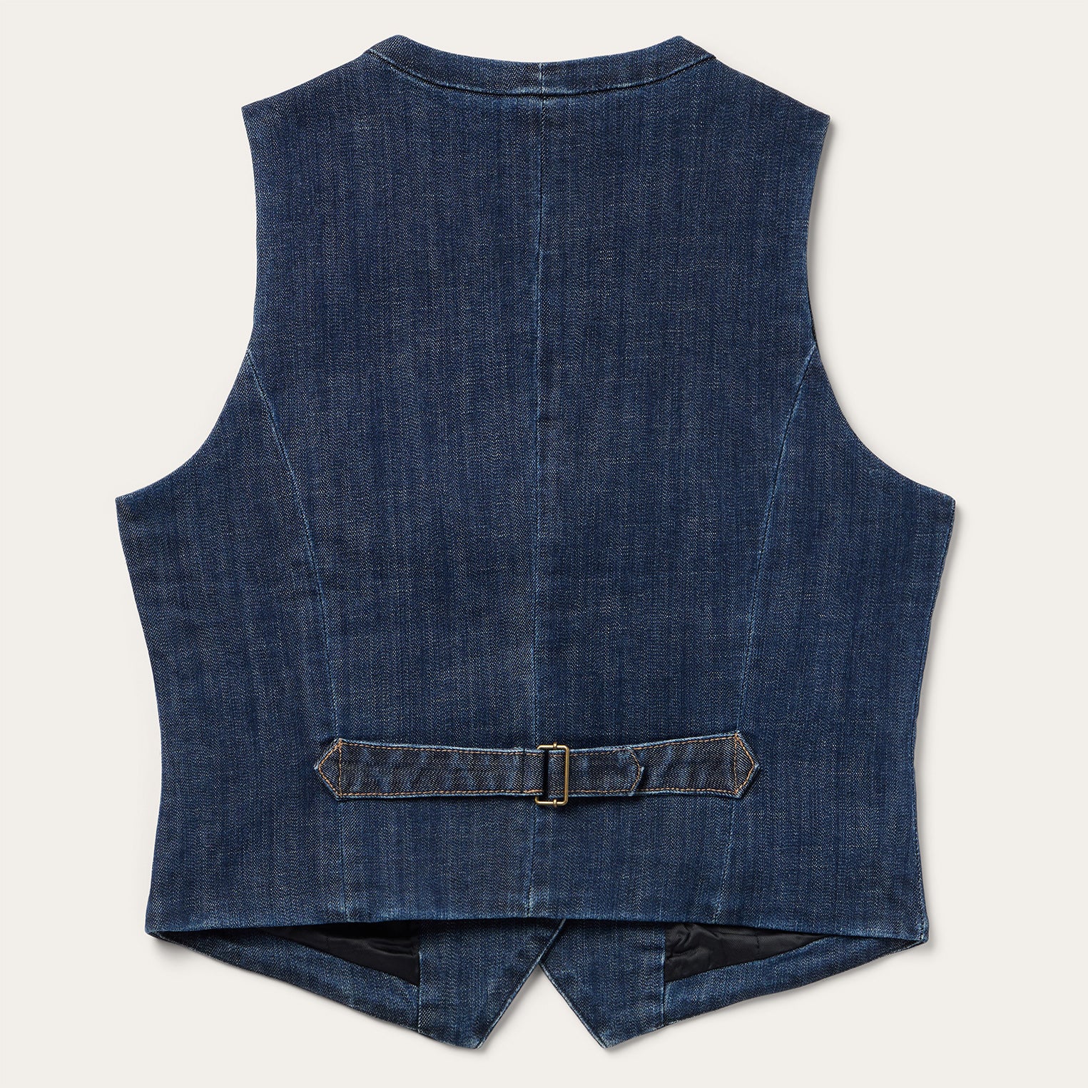 Dark Wash Stretch Denim Vest - Image 2