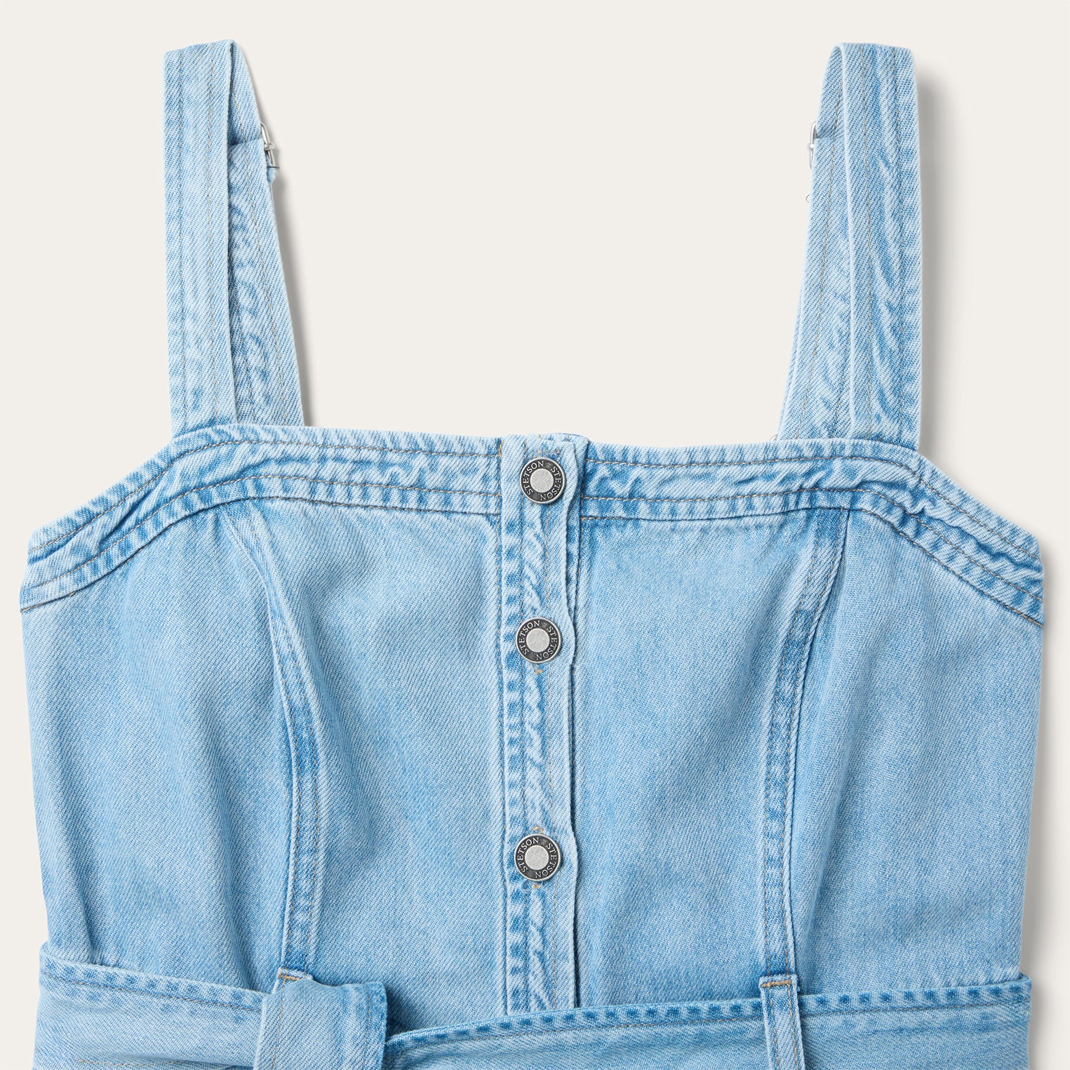 Denim Button Front Dress - Image 3