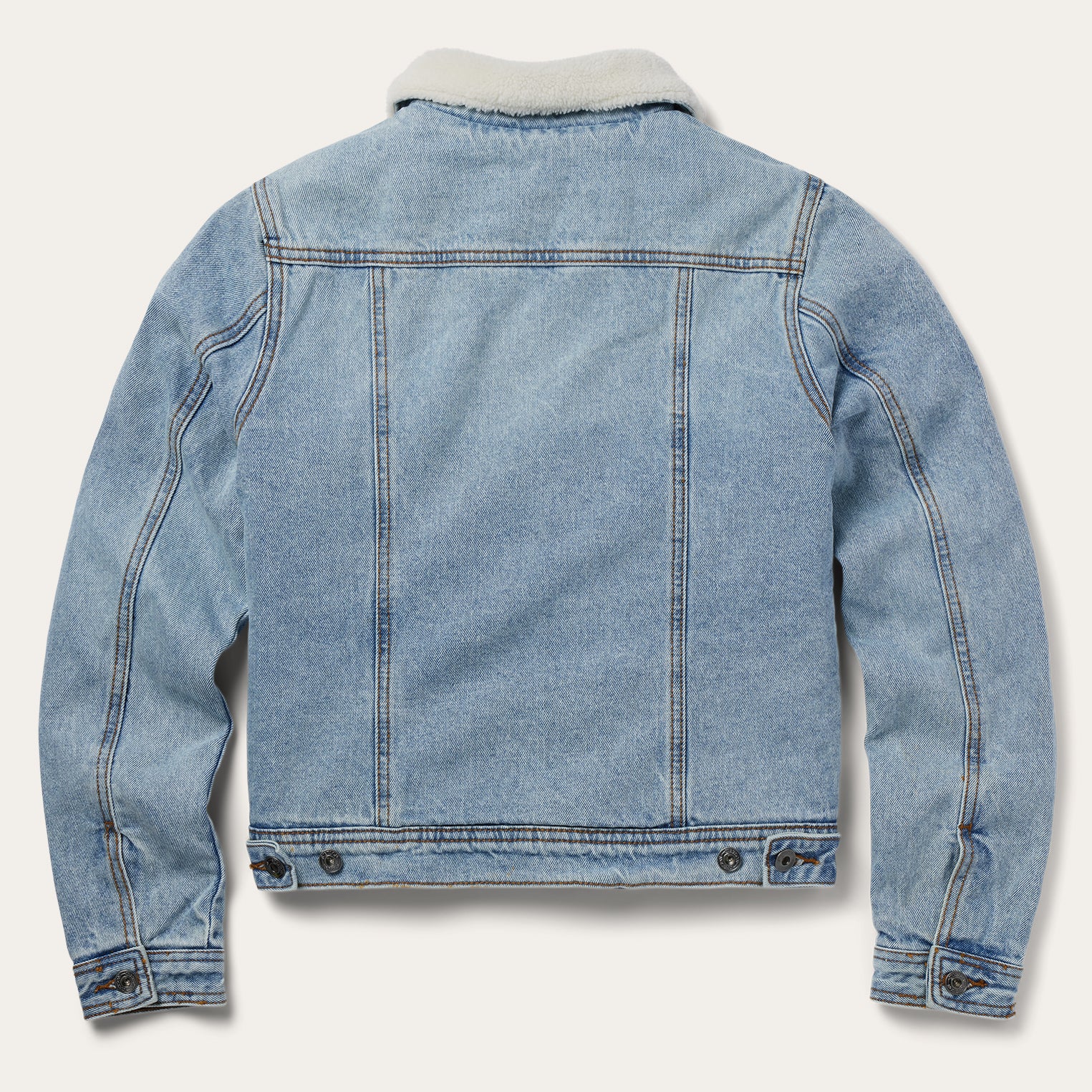 Denim Sherpa Lined Jacket - Image 2