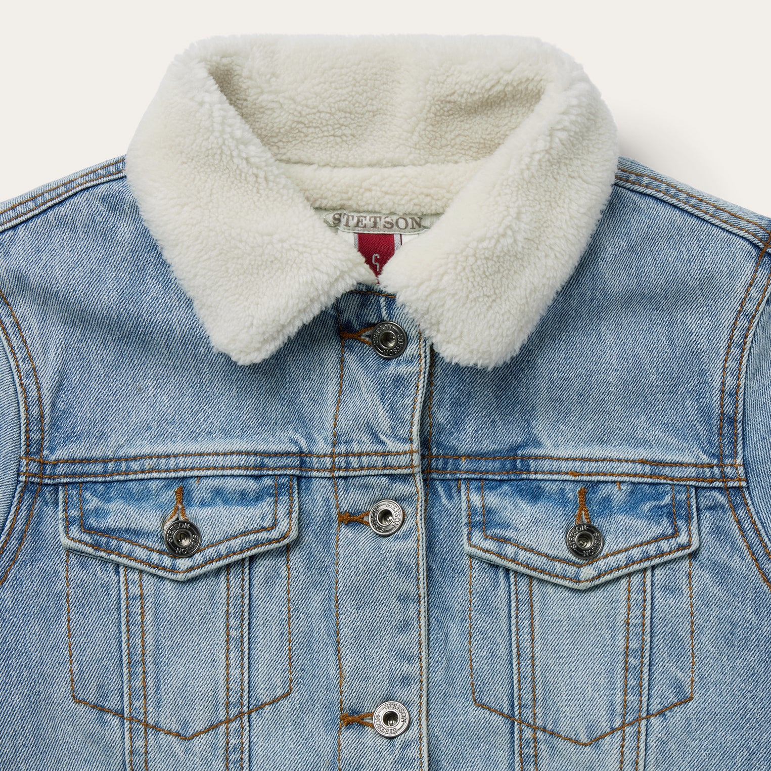 Denim Sherpa Lined Jacket - Image 3
