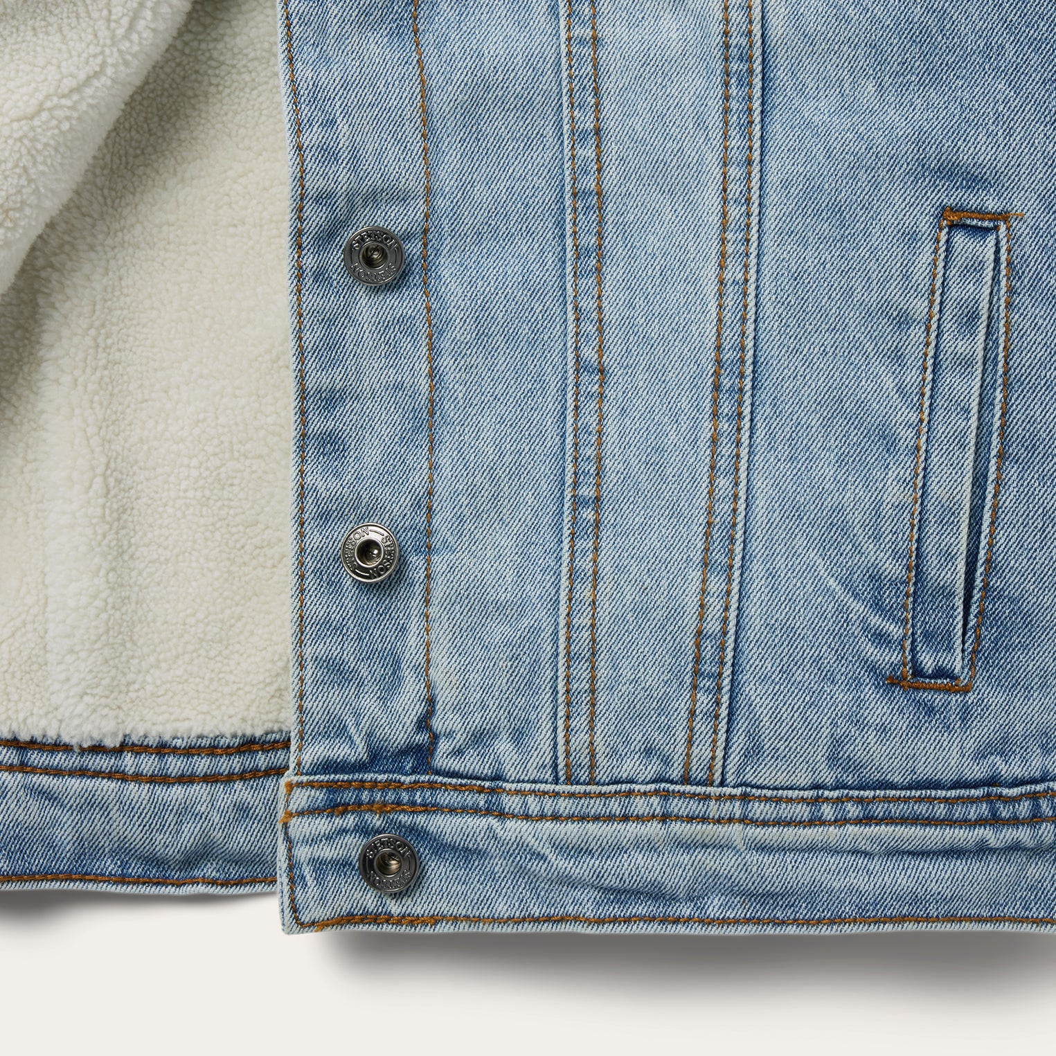 Denim Sherpa Lined Jacket - Image 4