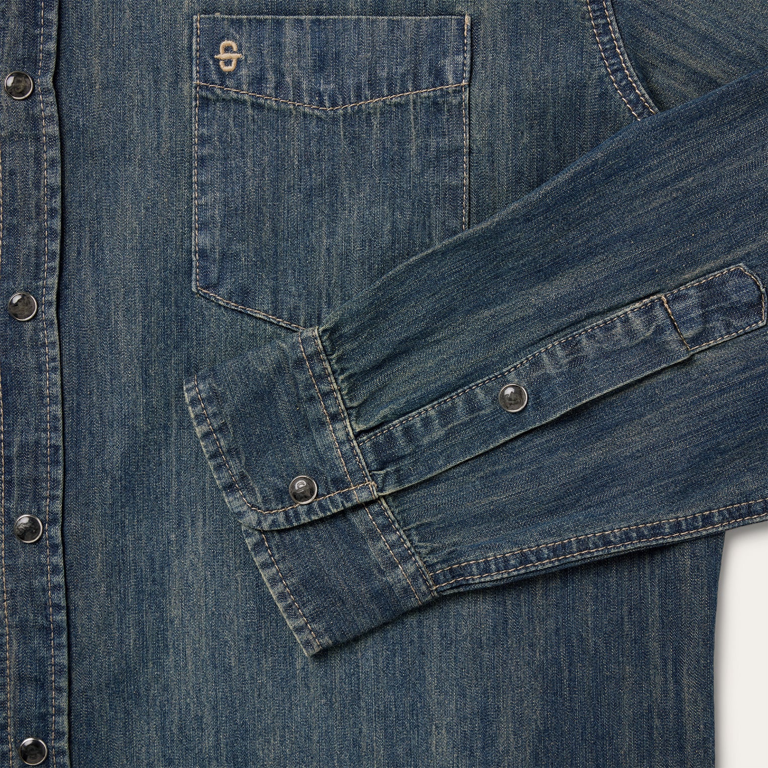 Dark Denim Western Shirt - Image 7