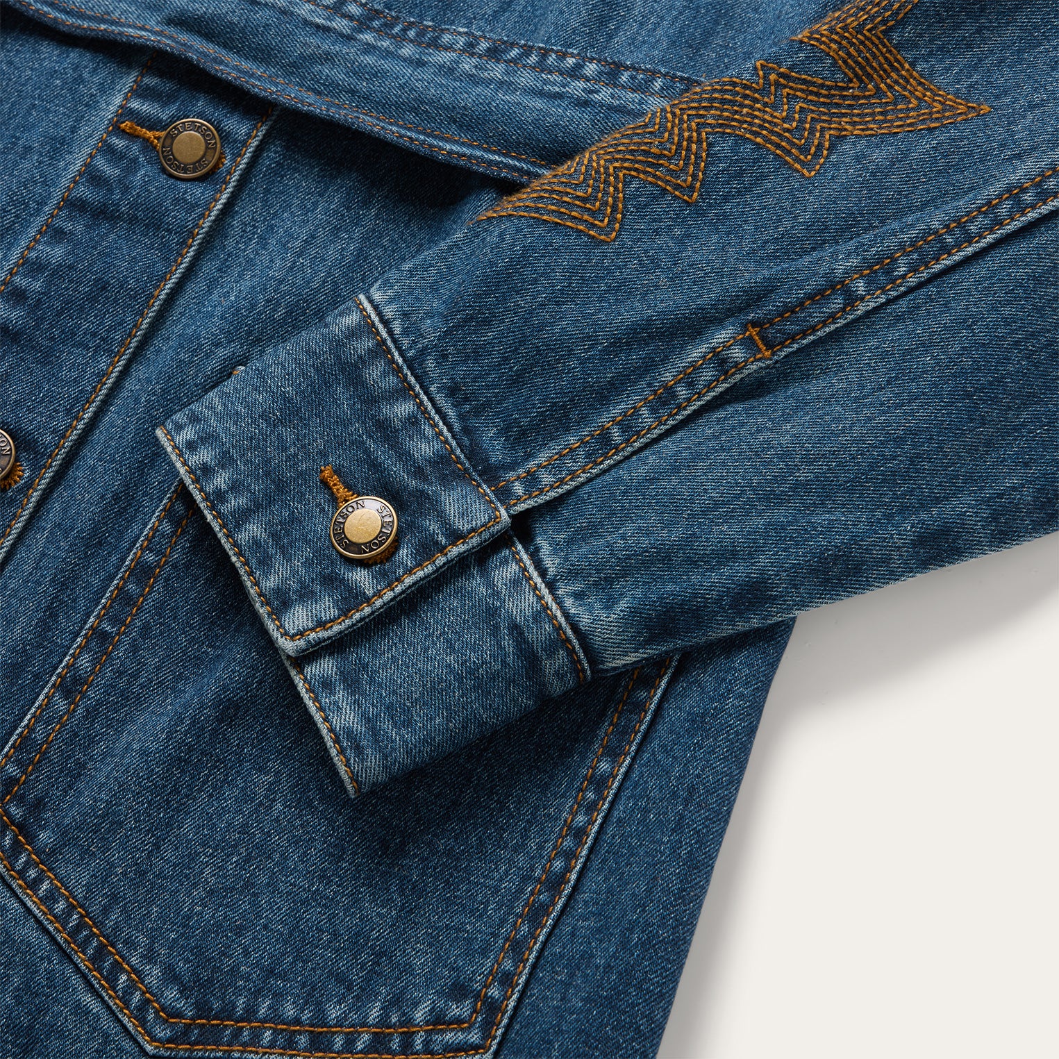 Embroidered Stretch Denim Shirt Dress - Image 4