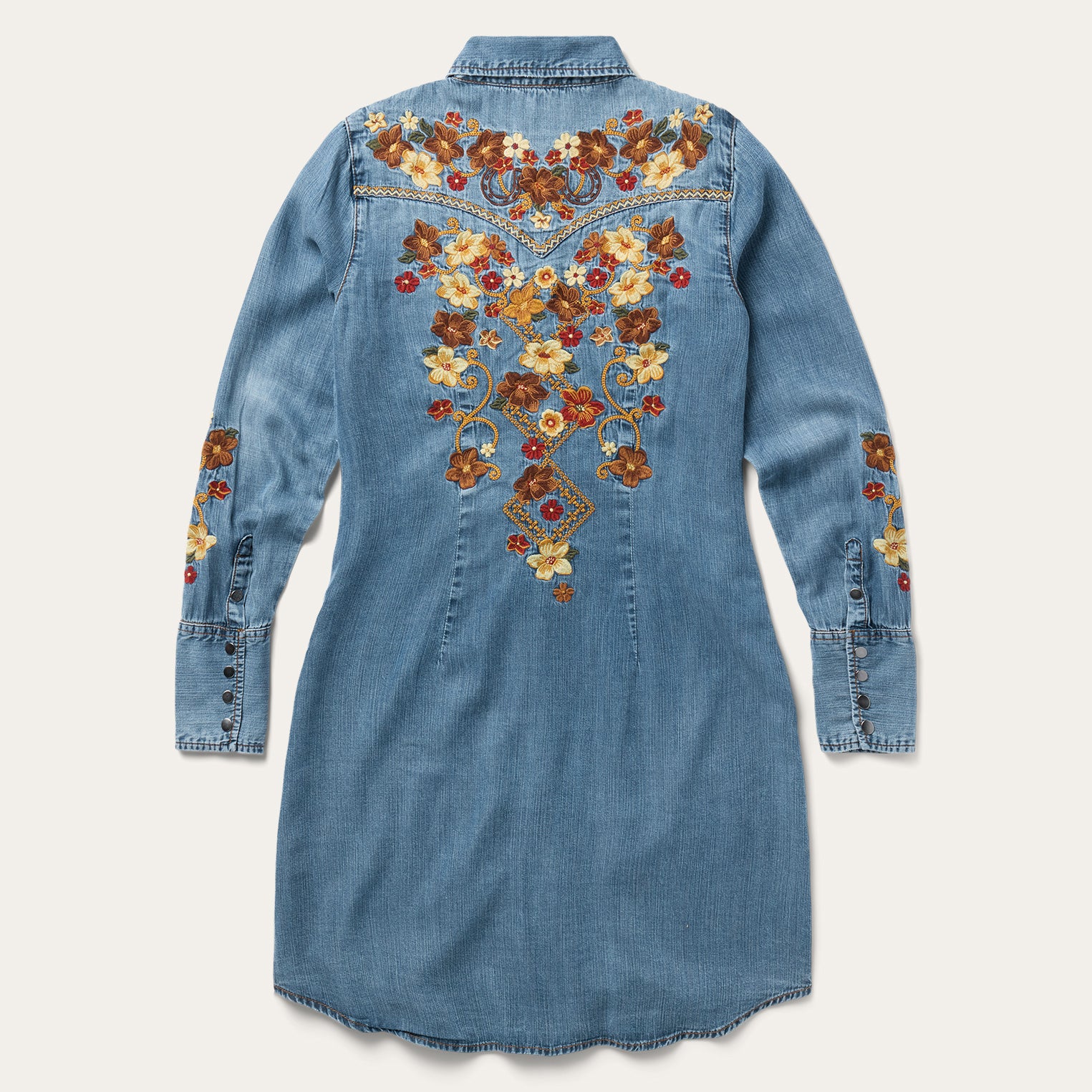 Embroidered Western Shirt Dress - Image 2