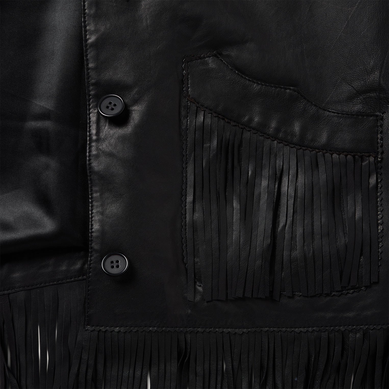 Fringe Leather Jacket - Image 4