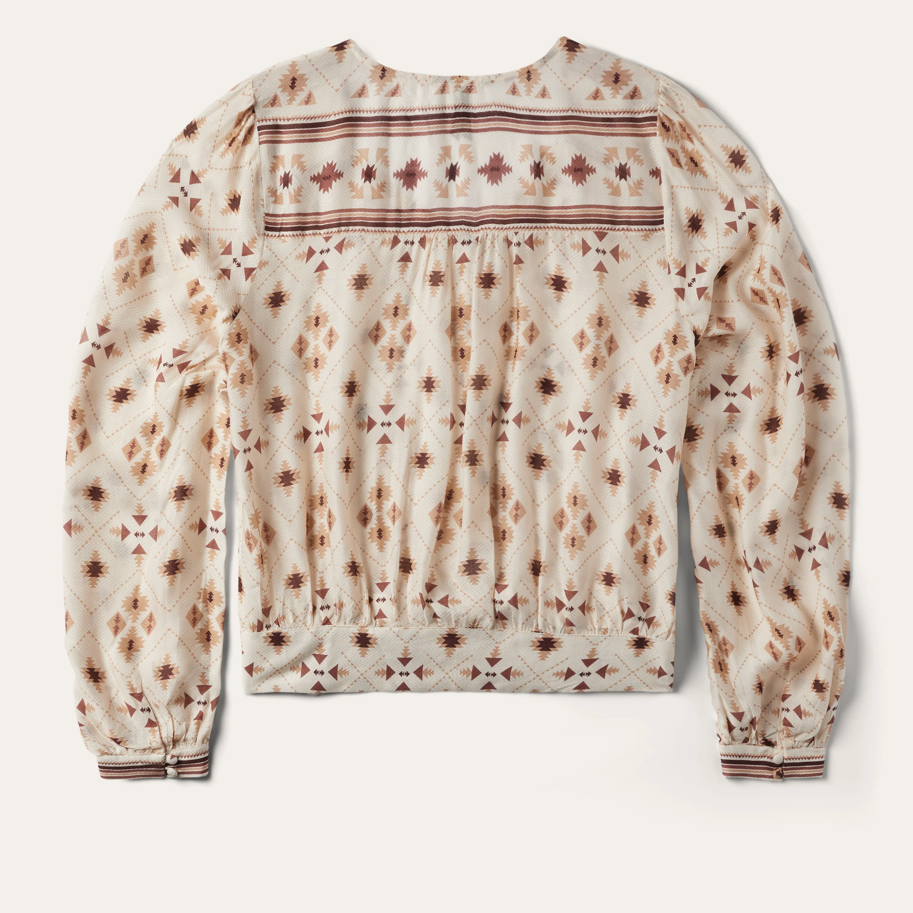 Gaucho Print Herringbone Blouse - Image 2