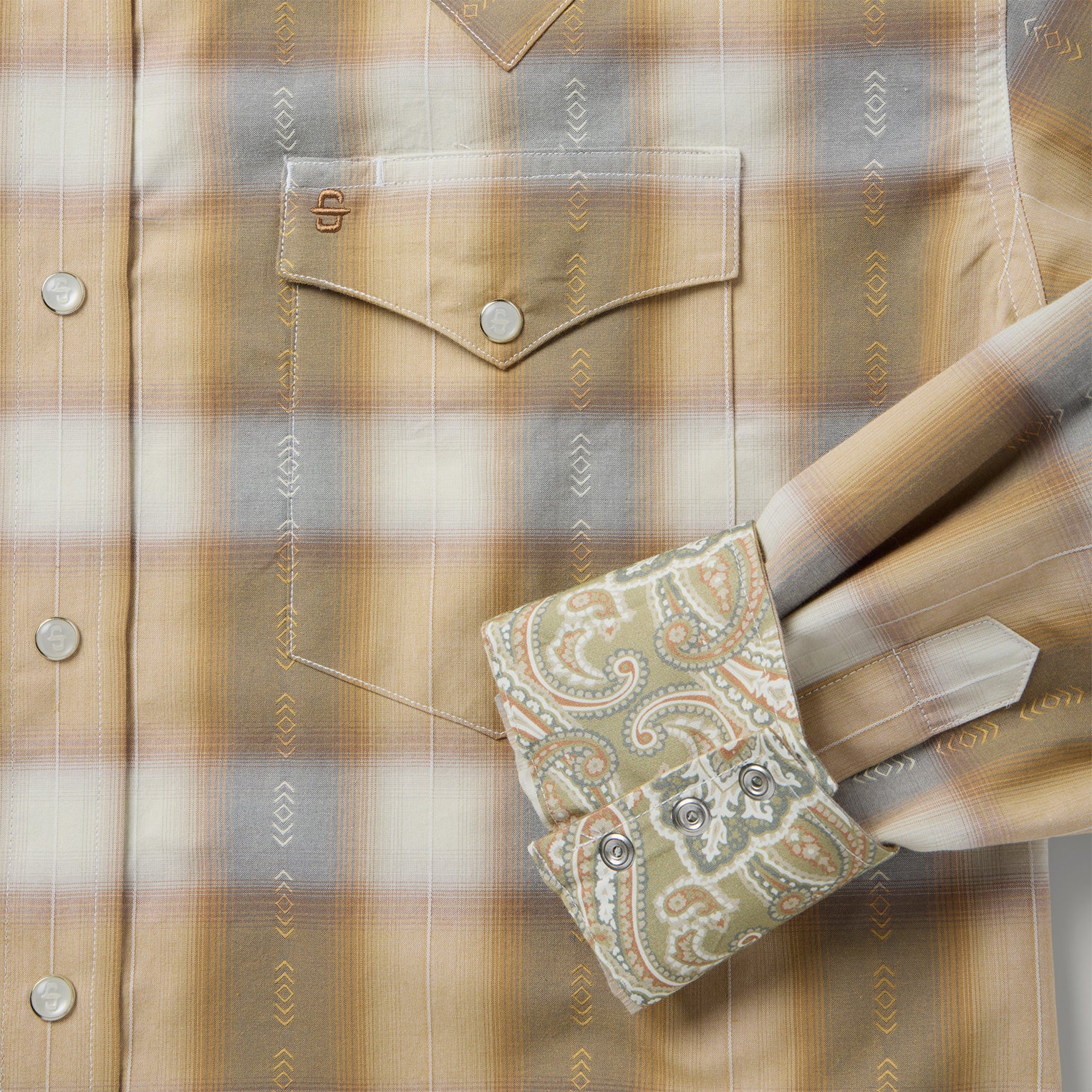 Gold Dust Plaid Western Shirt - Image 5