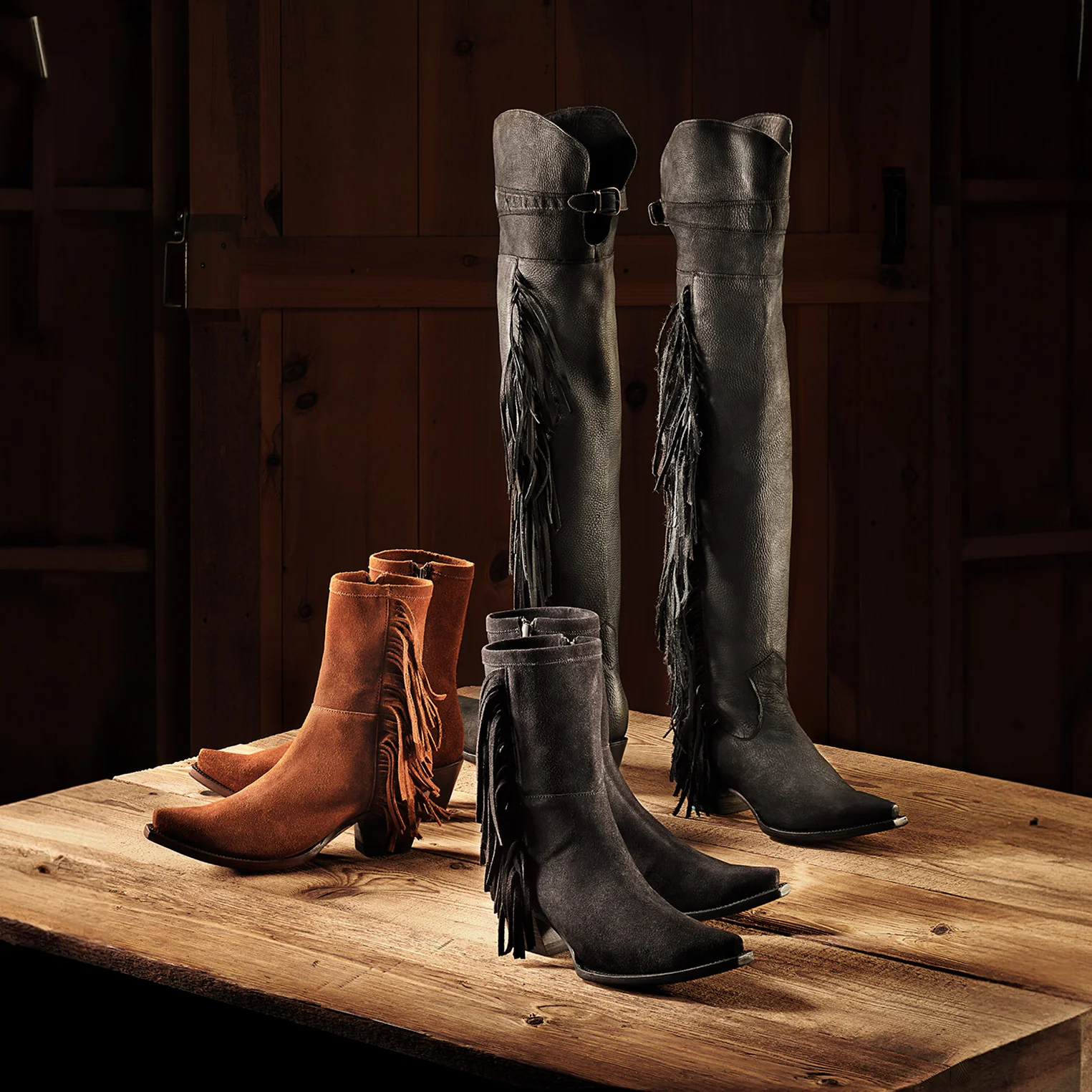 Halle Suede Fringe Side Zip Boot - Image 3