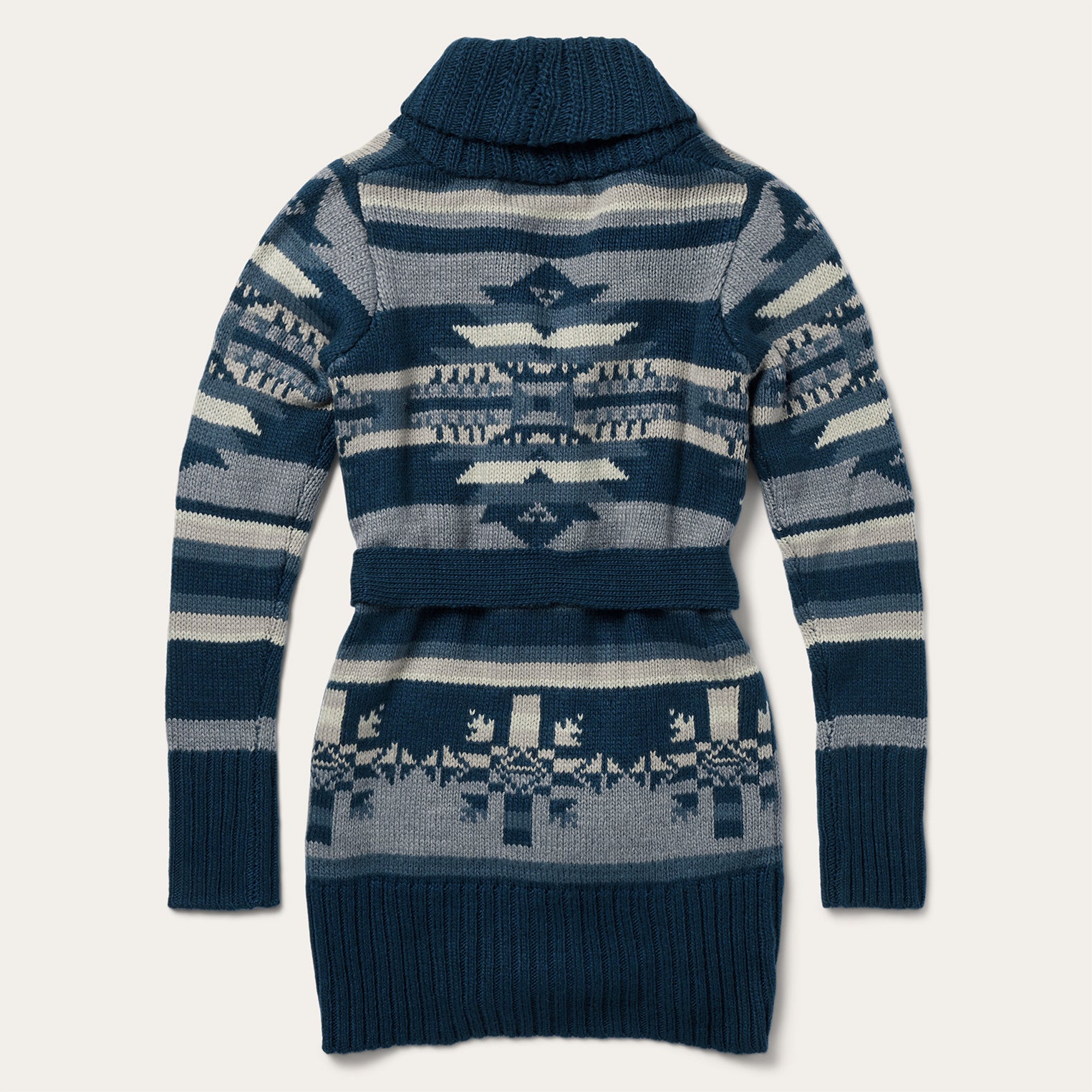 Indigo Aztec Belted Cardigan - Image 2