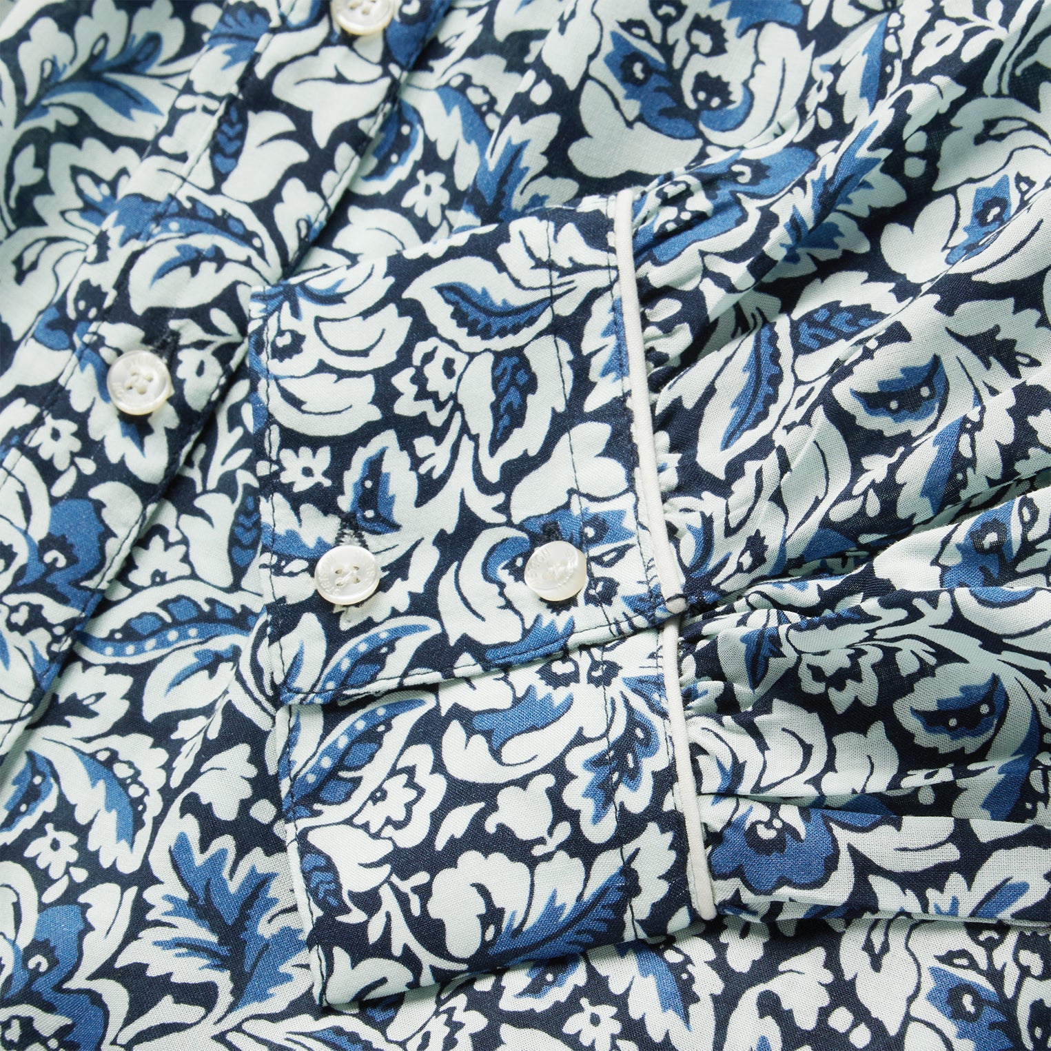 Indigo Tapestry Print Blouse - Image 5