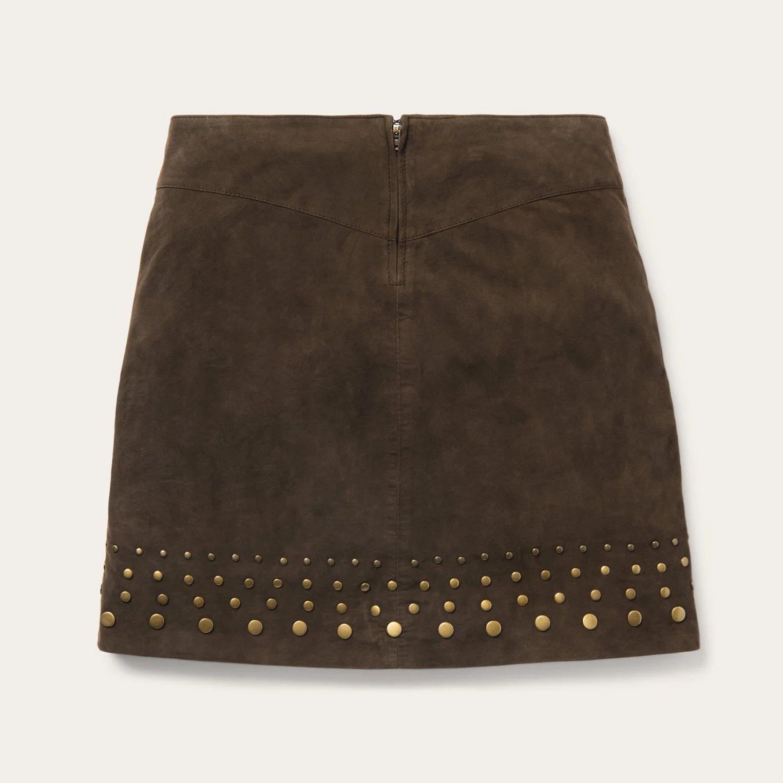Lamb Suede Skirt with Nailheads - Image 2