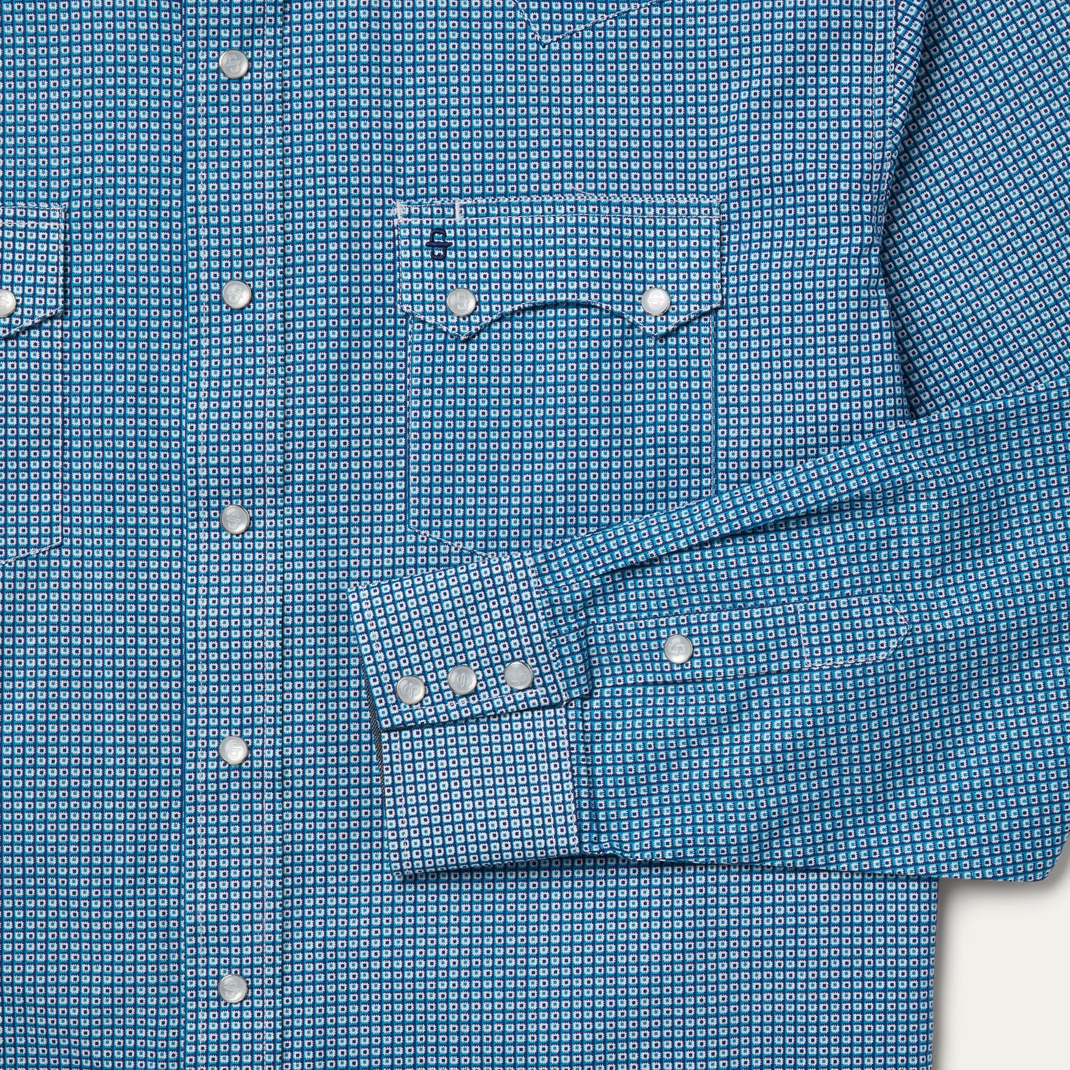 Micro Print Western Shirt - Image 6