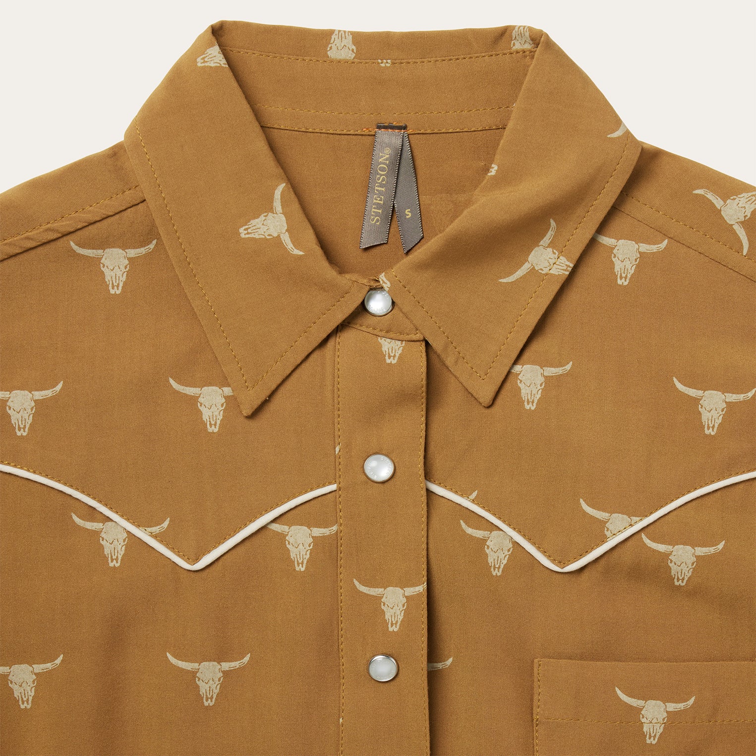Mojave Longhorn Print Snap Western Shirt - Image 3