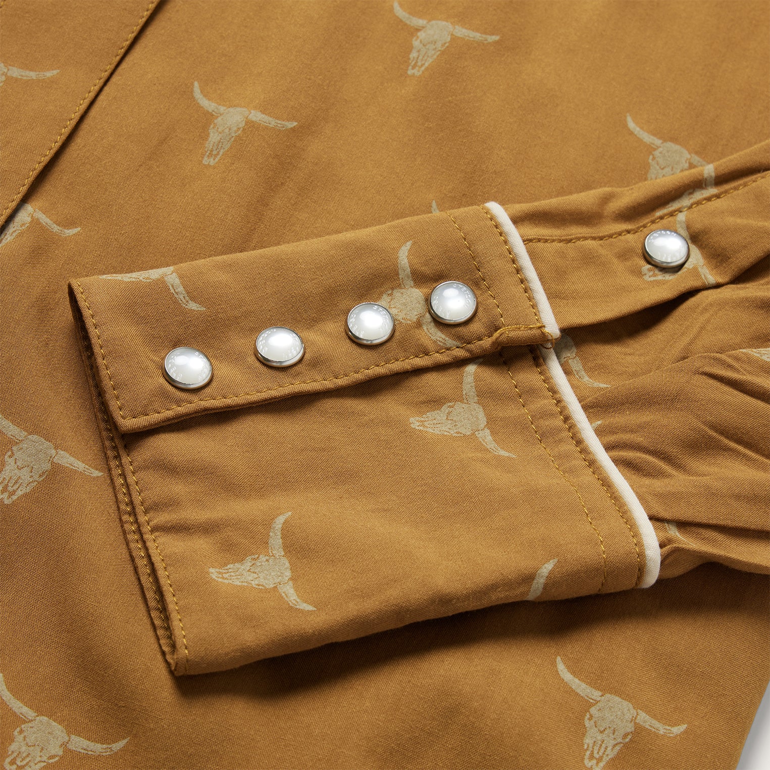 Mojave Longhorn Print Snap Western Shirt - Image 5