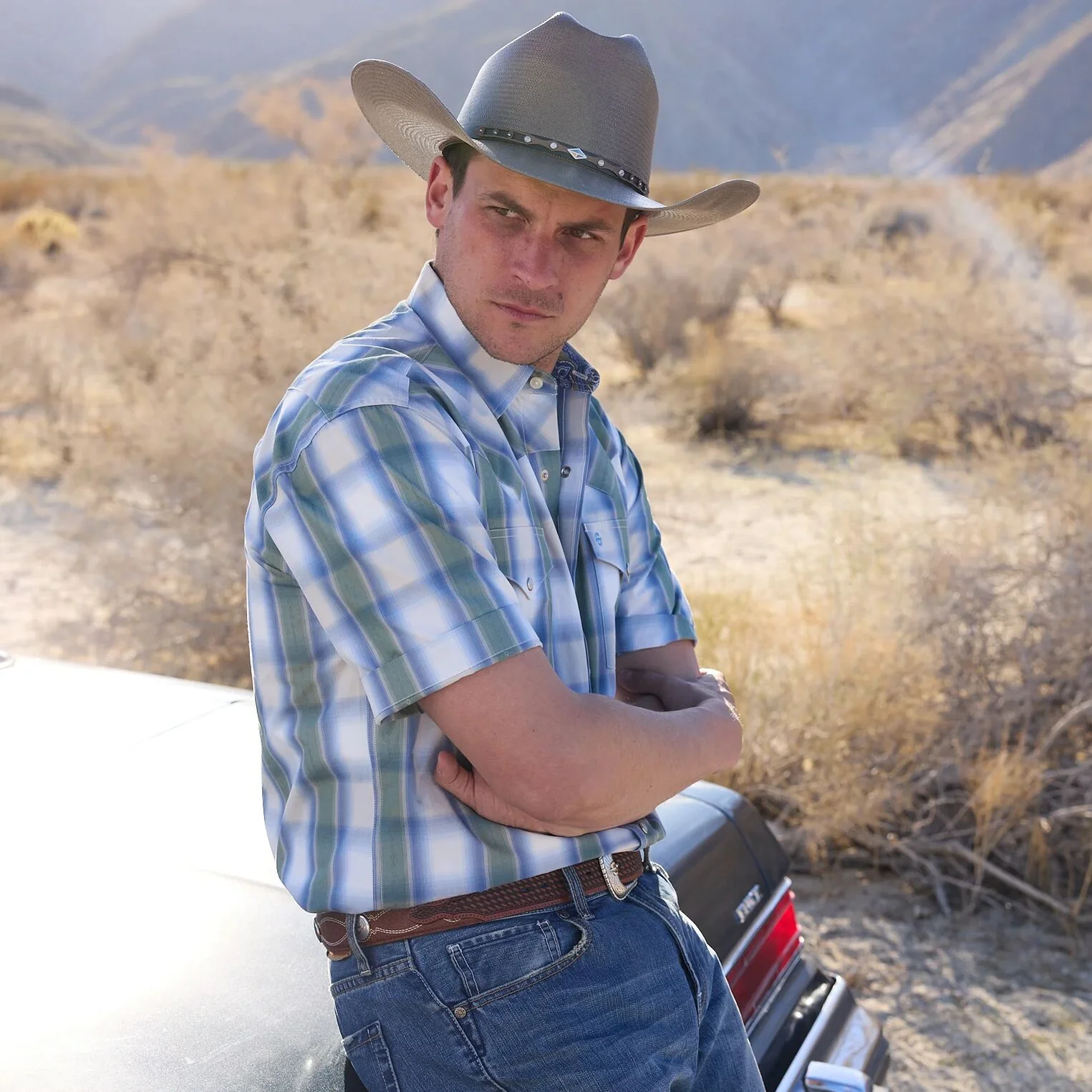 Moss Plaid Short-Sleeve Western Shirt - Image 2