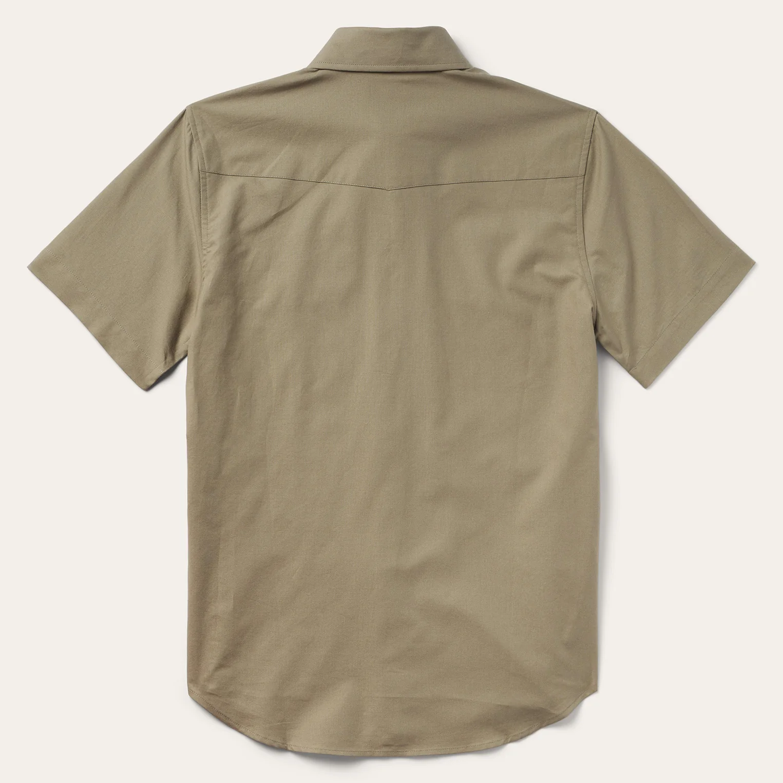 Olive Oxford Short Sleeve Western Shirt - Image 4