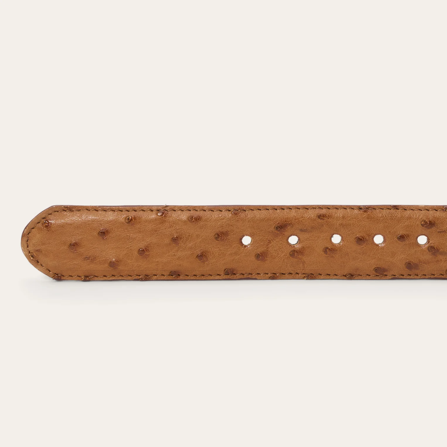 Ostrich Western Tab Belt - 1 1/4" Width - Image 4