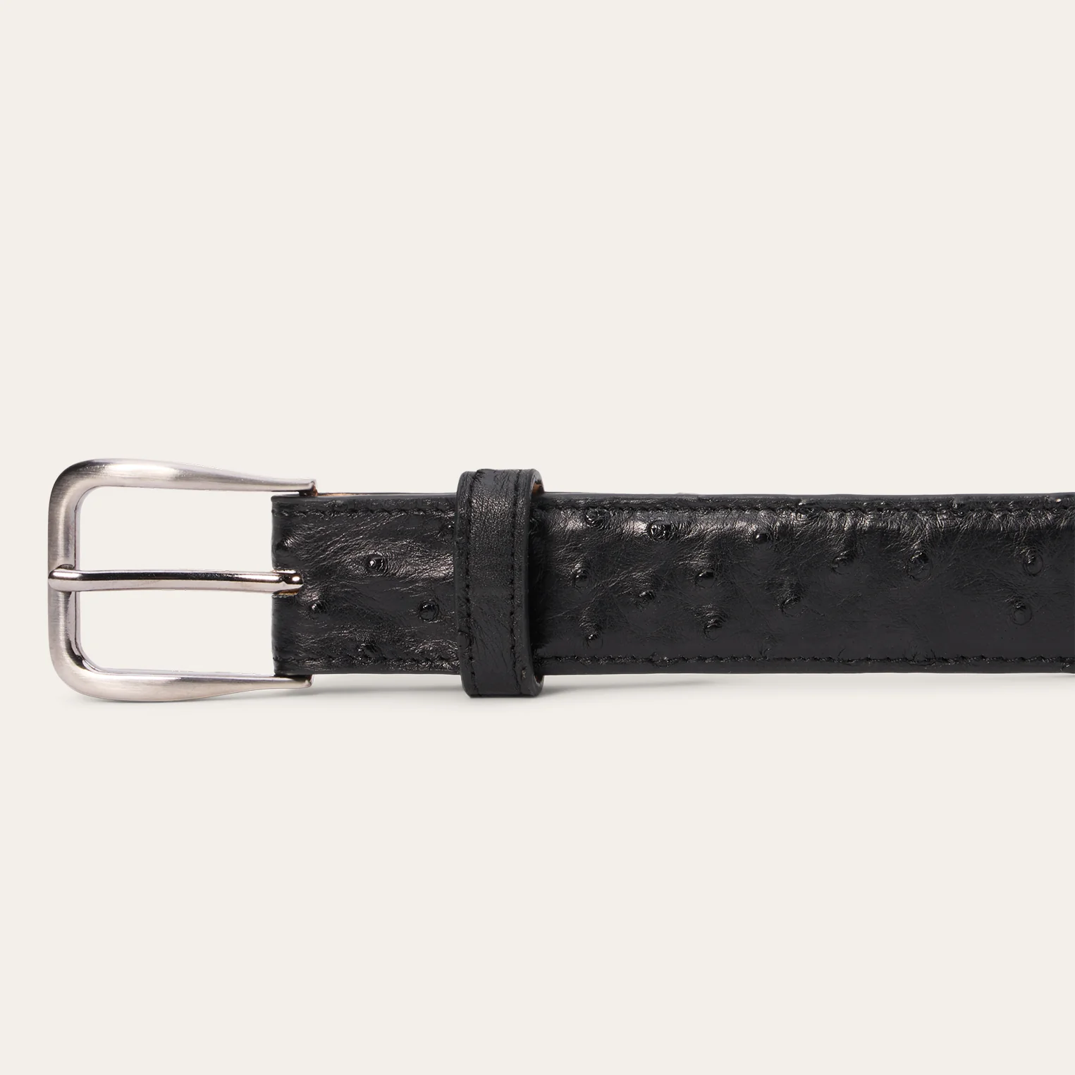 Ostrich Western Tab Belt - 1 1/4" Width - Image 3