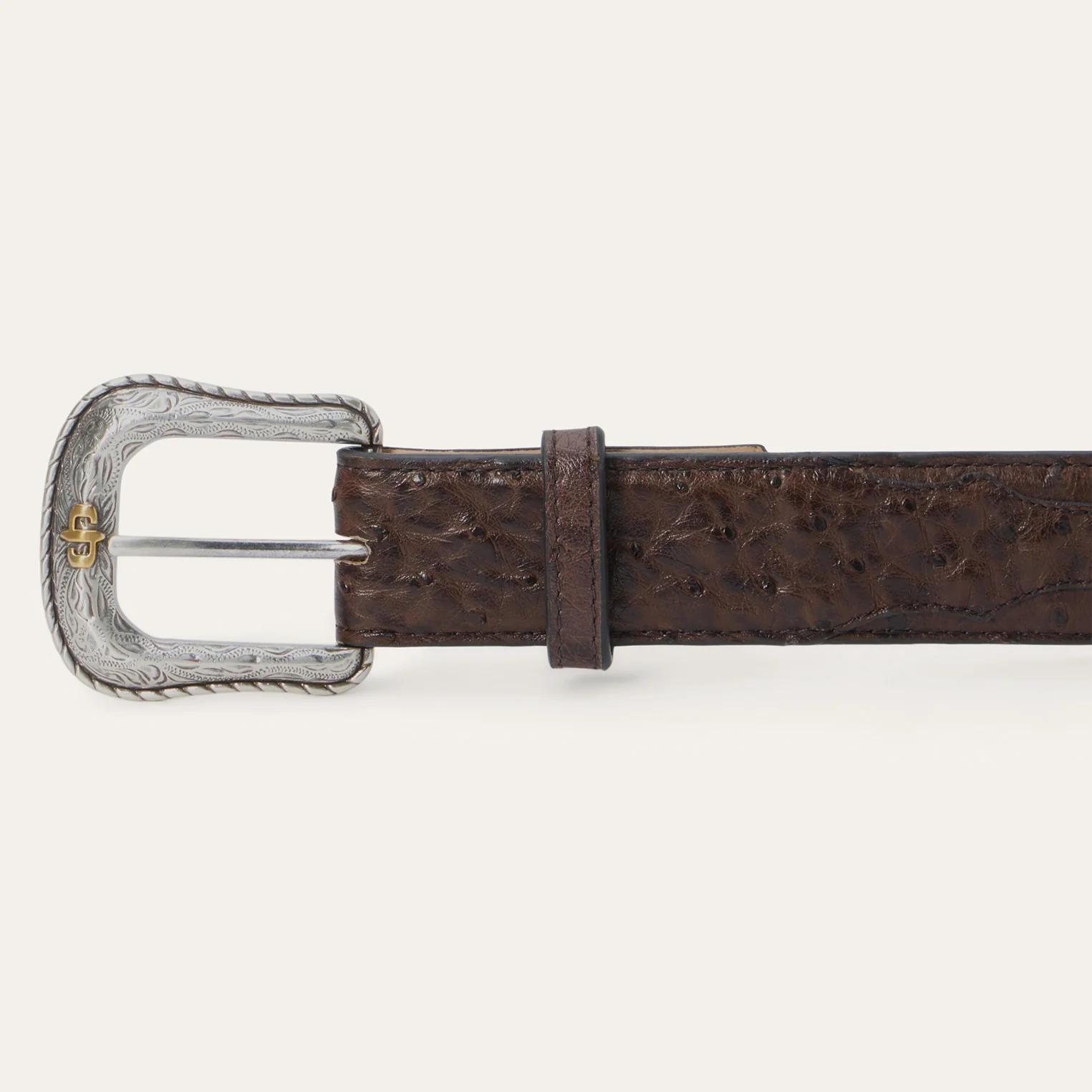 Ostrich Western Tab Belt - Image 2
