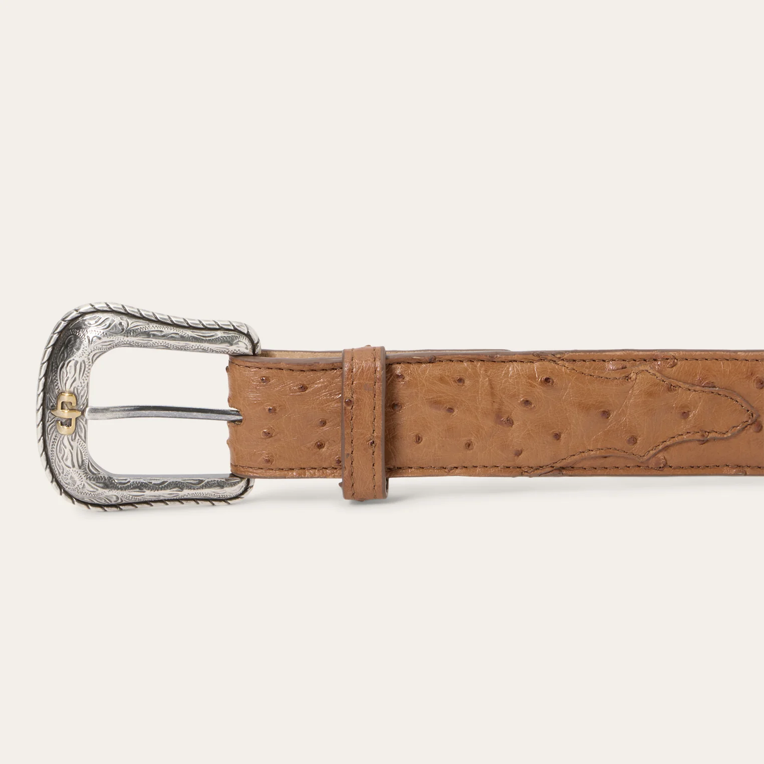 Ostrich Western Tab Belt - Image 3