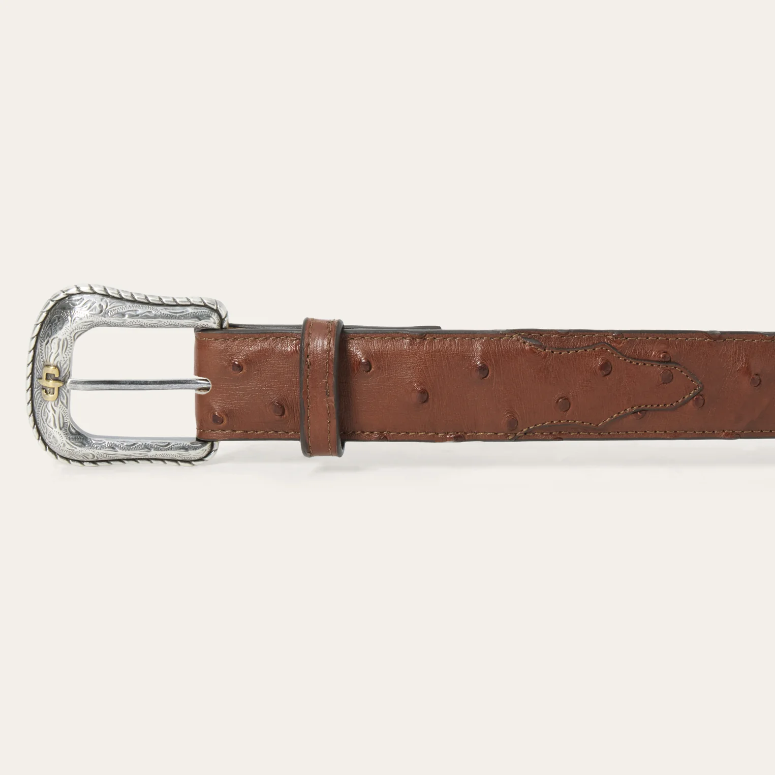Ostrich Western Tab Belt - Image 2