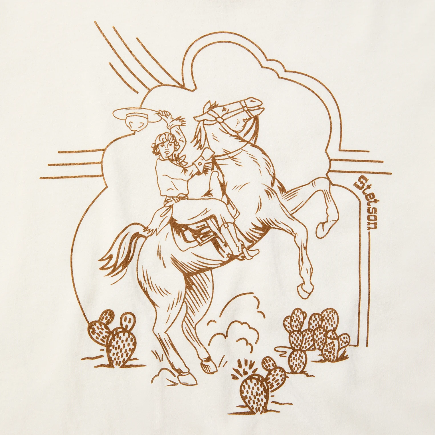 Rearing Cowgirl Graphic Tee - Image 3