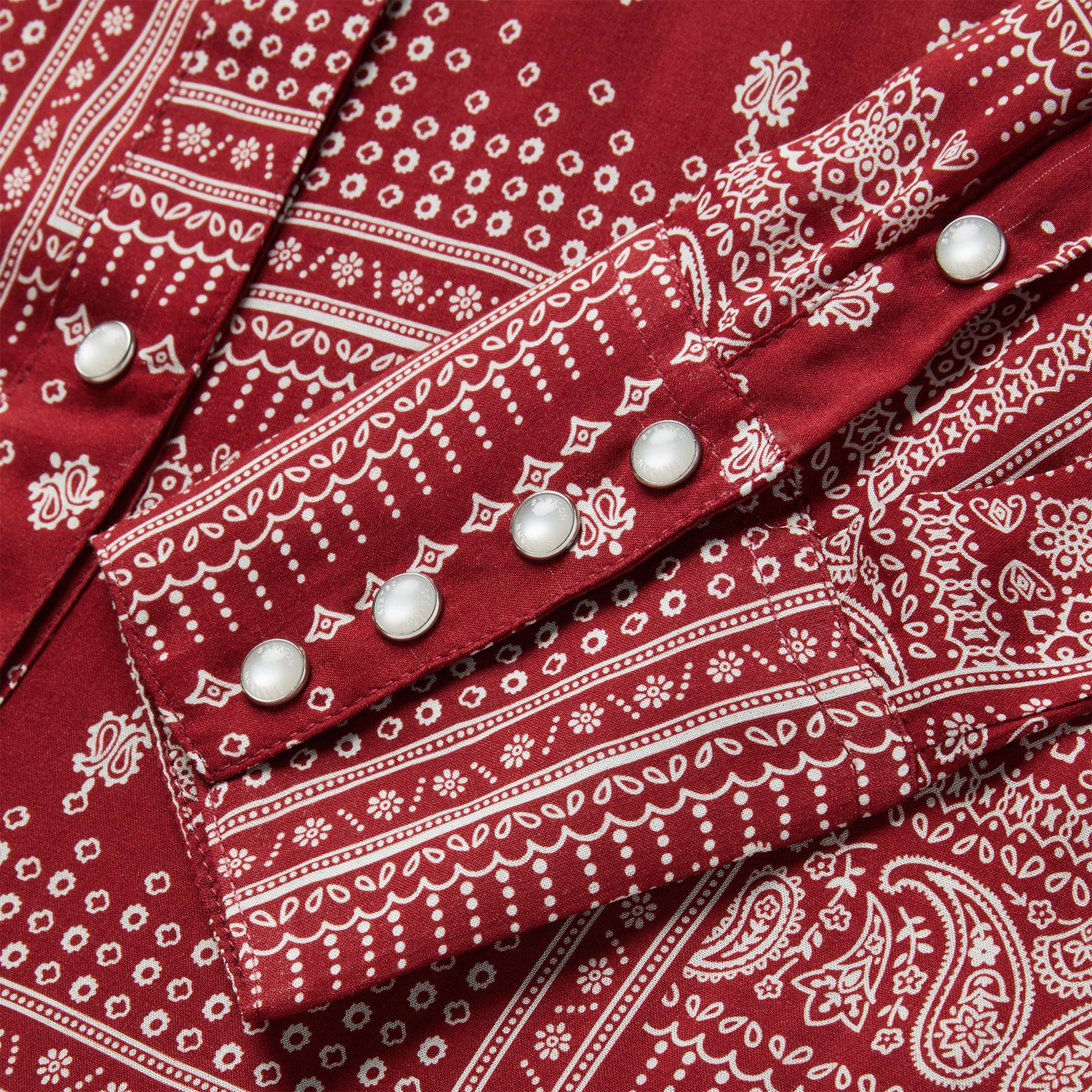 Red Bandana Patchwork Shirt - Image 5