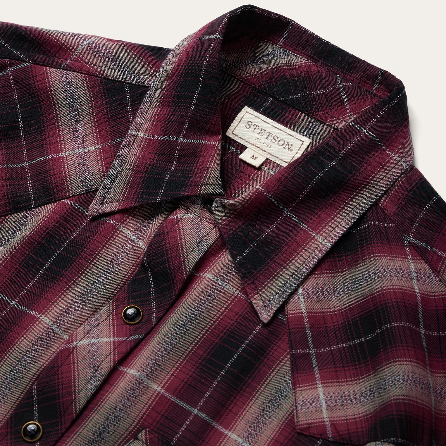 Red Marl Plaid Western Shirt - Image 3